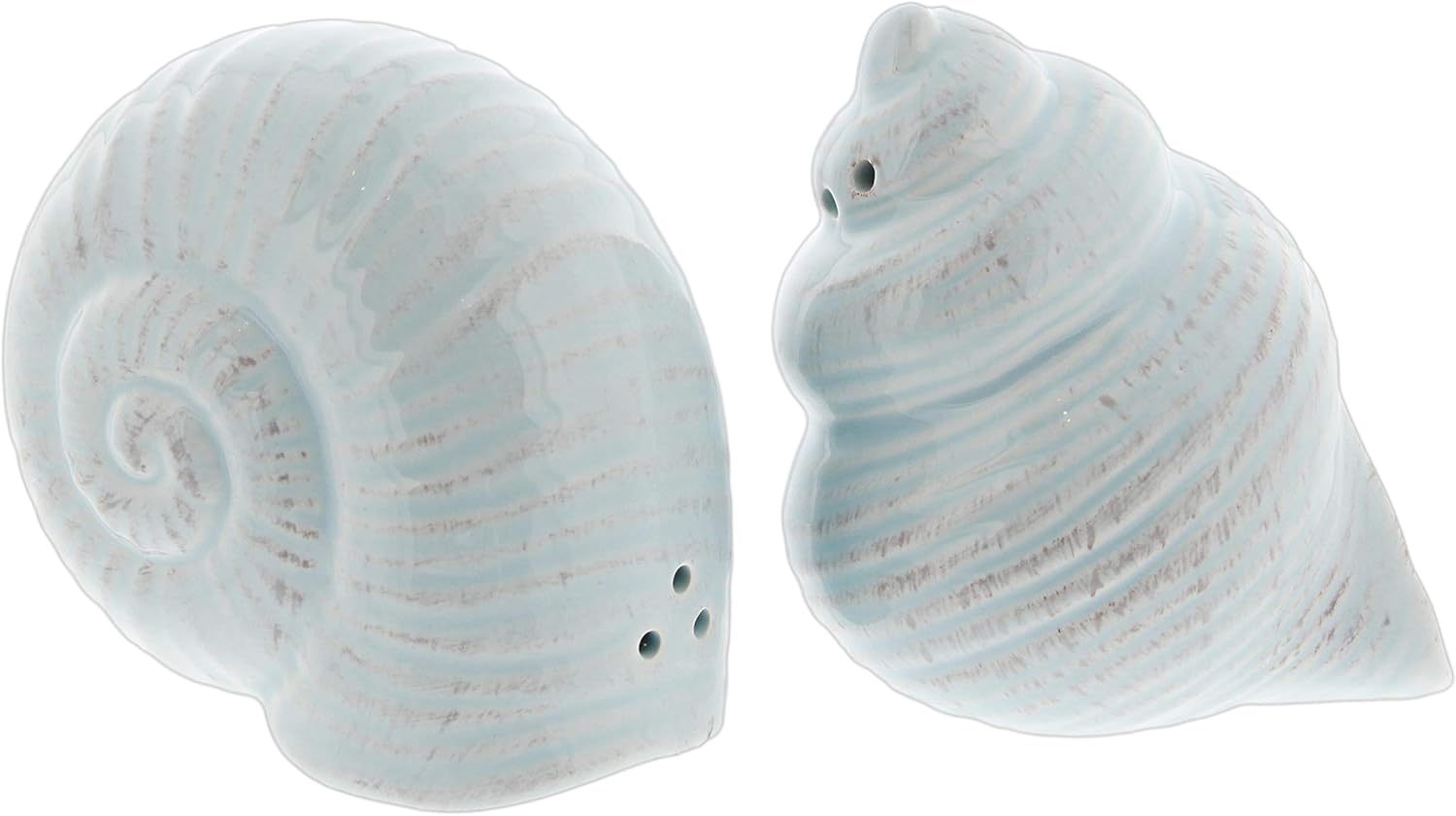Blue Sea Shells Salt & Pepper Shaker Set