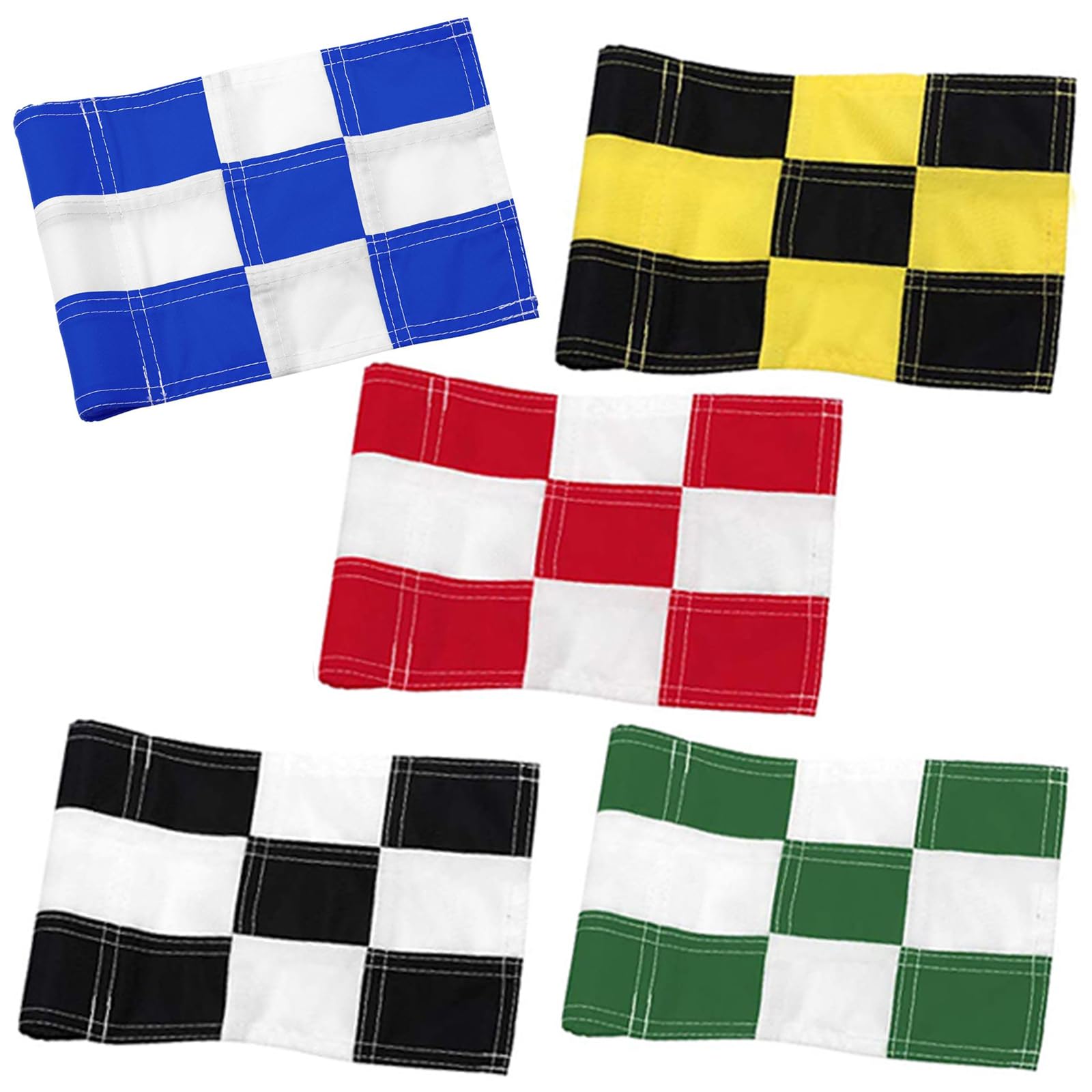 Drapeaux verts de golf résistants aux déchirures - Haute visibilité - Drapeau de golf pour débutants