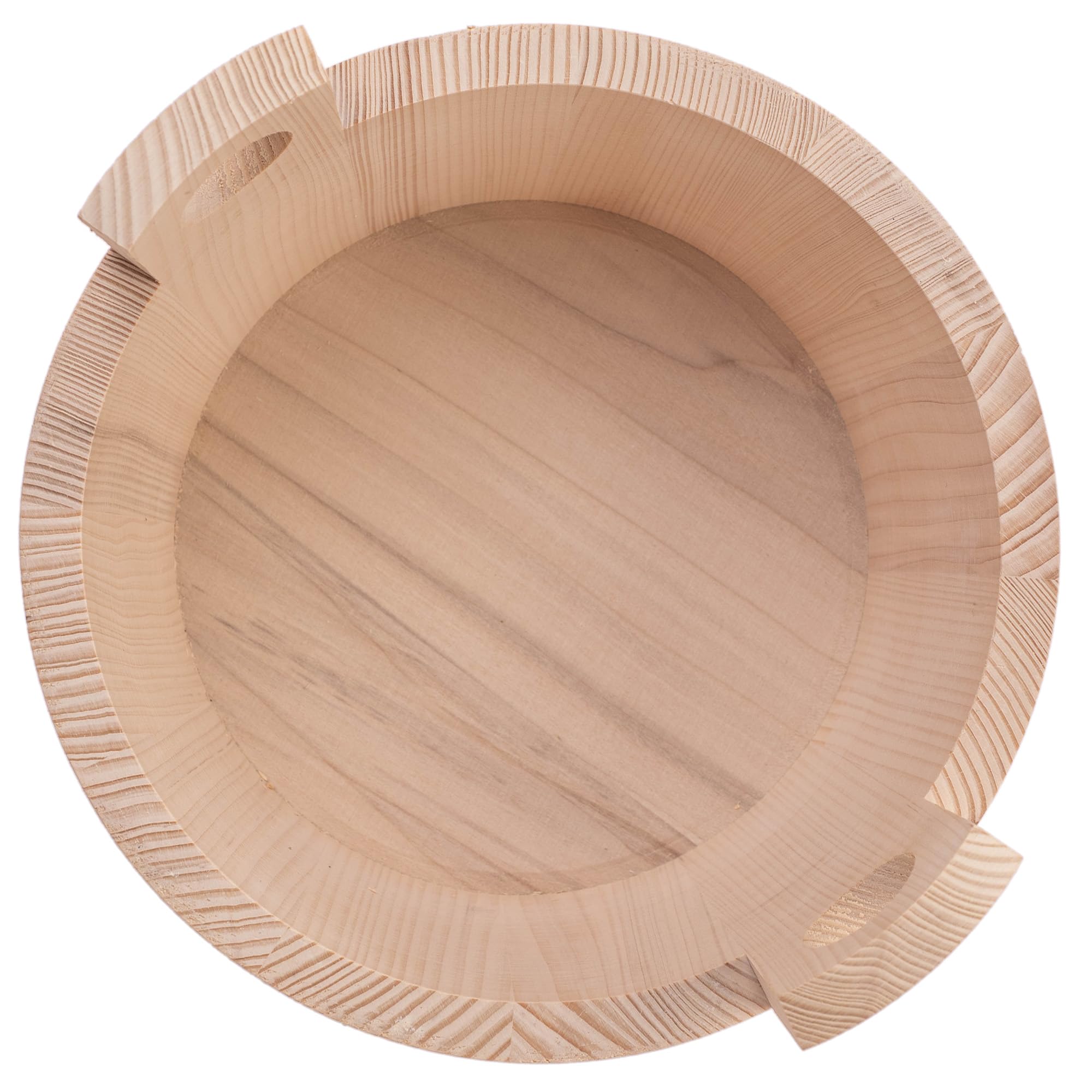 KADAX Saunakübel aus Holz, 5 Liter, Holzeimer mit Griffen, Saunaeimer für Aufgüsse, Eimer aus Naturholz, Holzkübel für Sauna, Blumenkübel, Saunazubehör (22 x 26 cm)