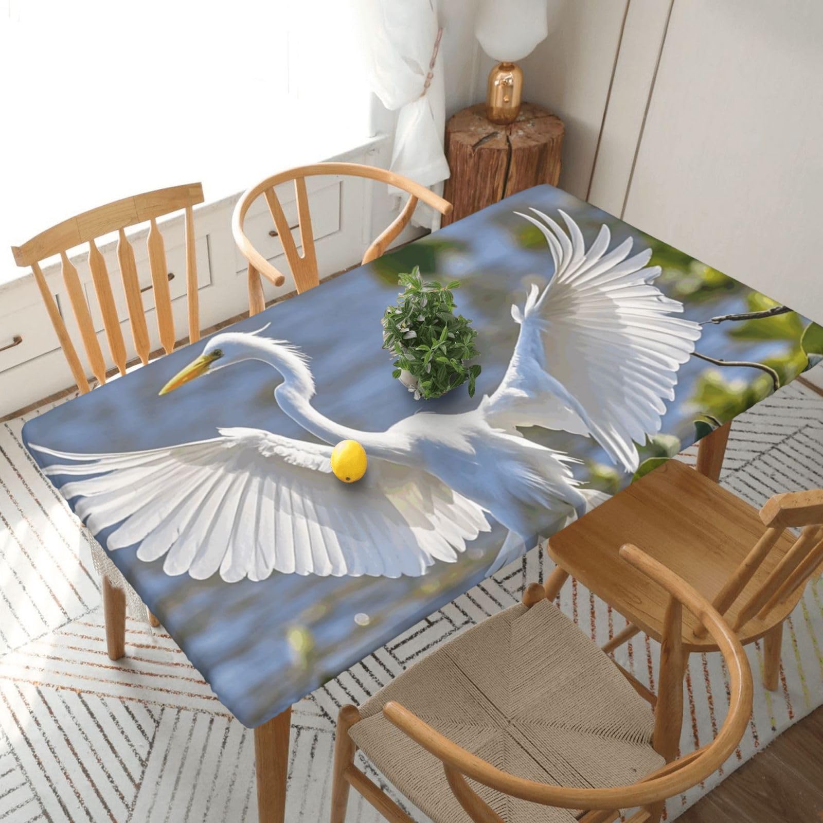 Fodpand Black Walking Elephants Spandex Fitted Tablecloth For 5 Foot Rectangle Tables,Waterproof Picnic Table Cover Stretch Table Cloth Washable Table Protector For Picnic, Camping, Outdoor