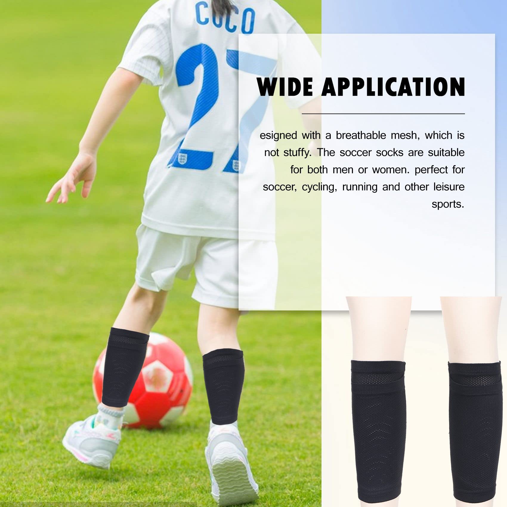 Amazon | Ahvqevn 2ペア サッカーレガースソックス サッカー