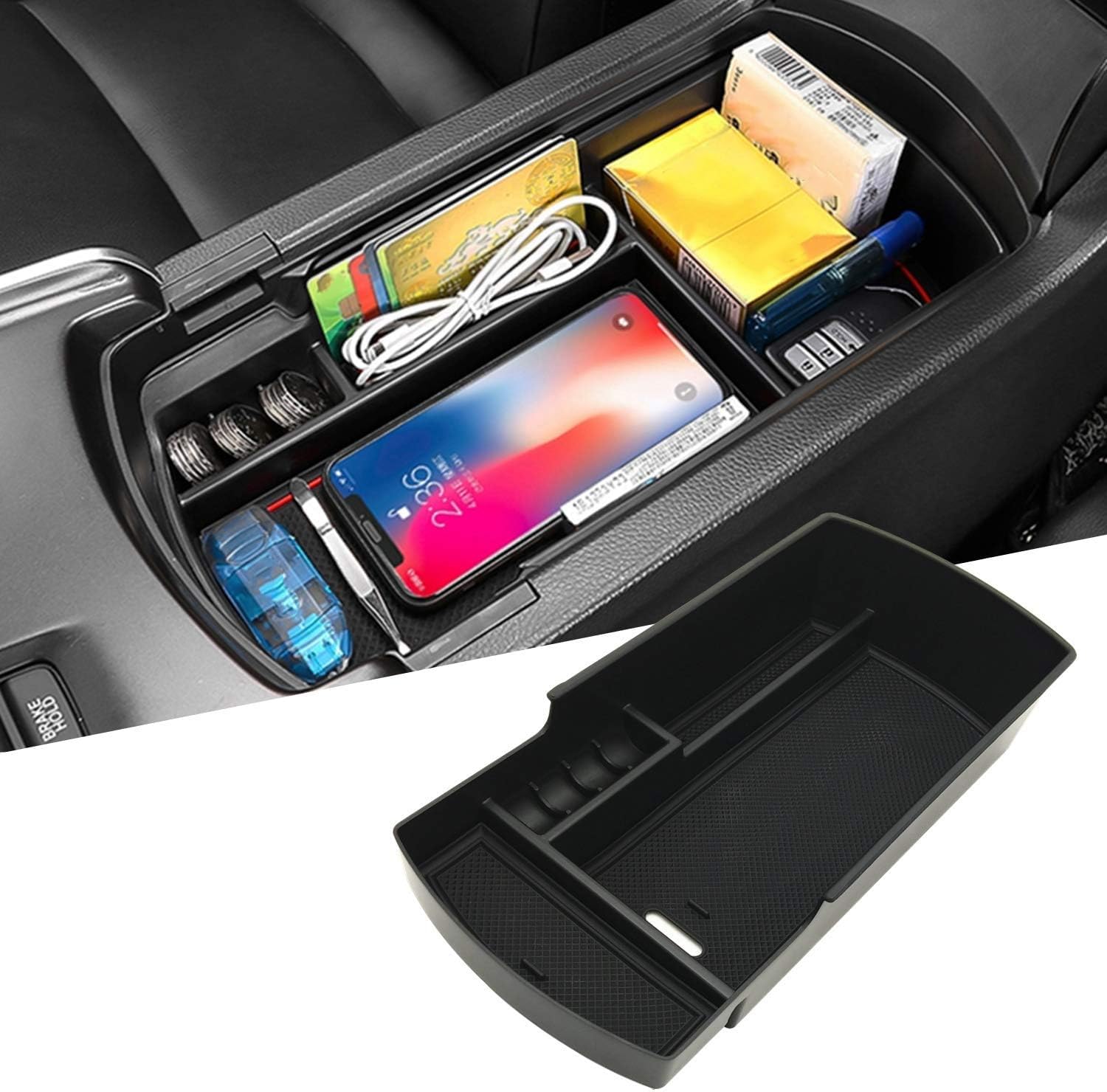 JOJOMARK Compatible with Honda Accord 2018 2019 2020 2021 2022 Accessories Center Console Tray Organizer (NOT fit for Manual Transmission)