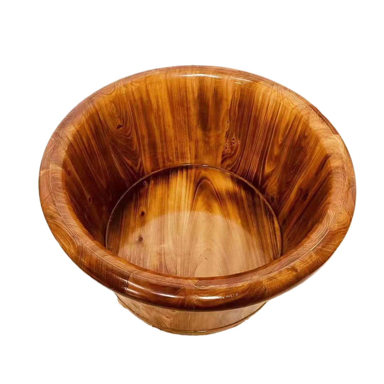 Fußbadewanne Aus Holz, Fußbadewanne, Pediküre, Fußwaschbecken für Badezimmer, B 26cmx36cm