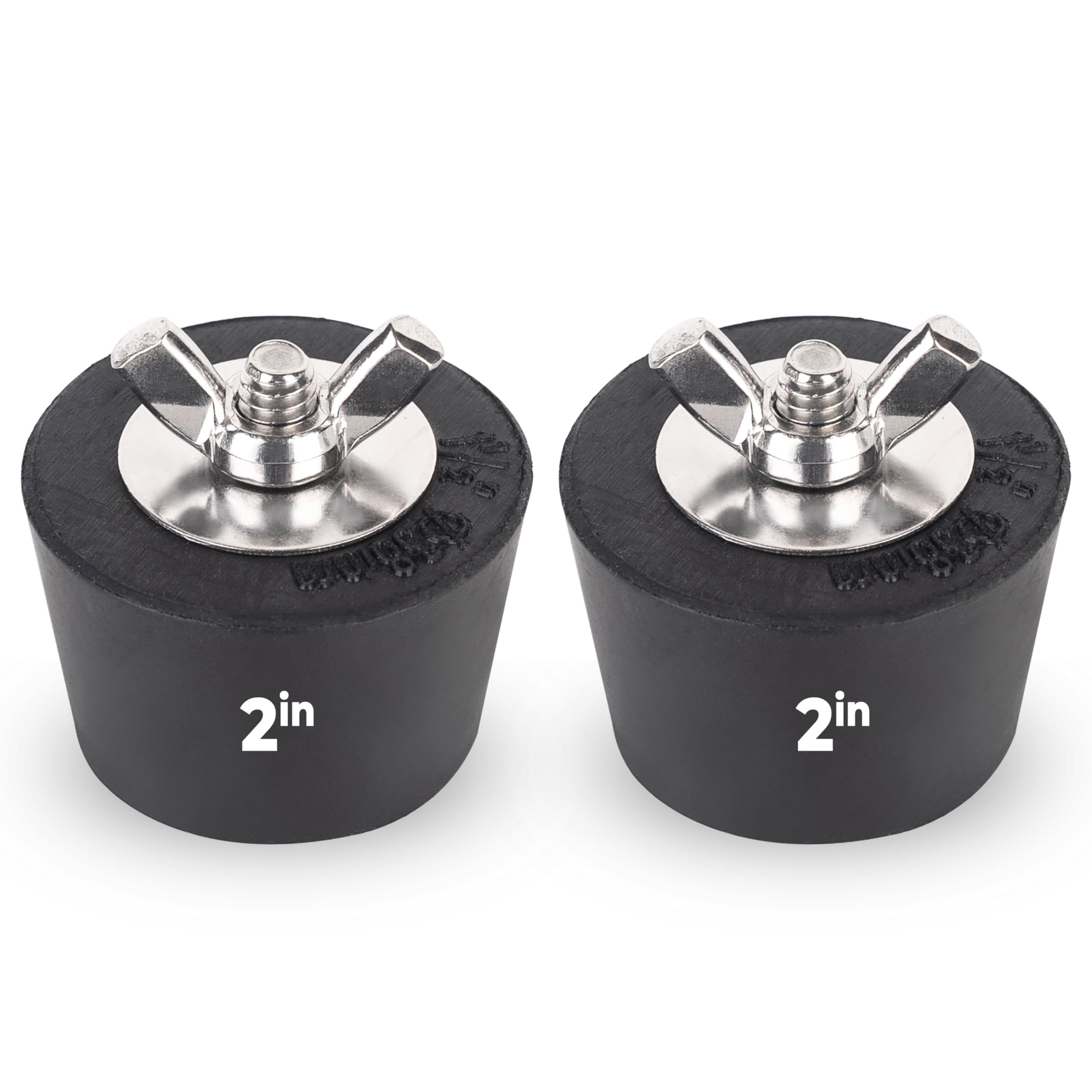 Photo 1 of [Upgraded] BlueStars Pool Winterizing Plug 1.5" to 2", Swimming Pool Rubber Expansion Plug with Stainless Steel Screws, Return Line & Skimmer Plugs for Inground & Above-Ground Pools - Pack of 2