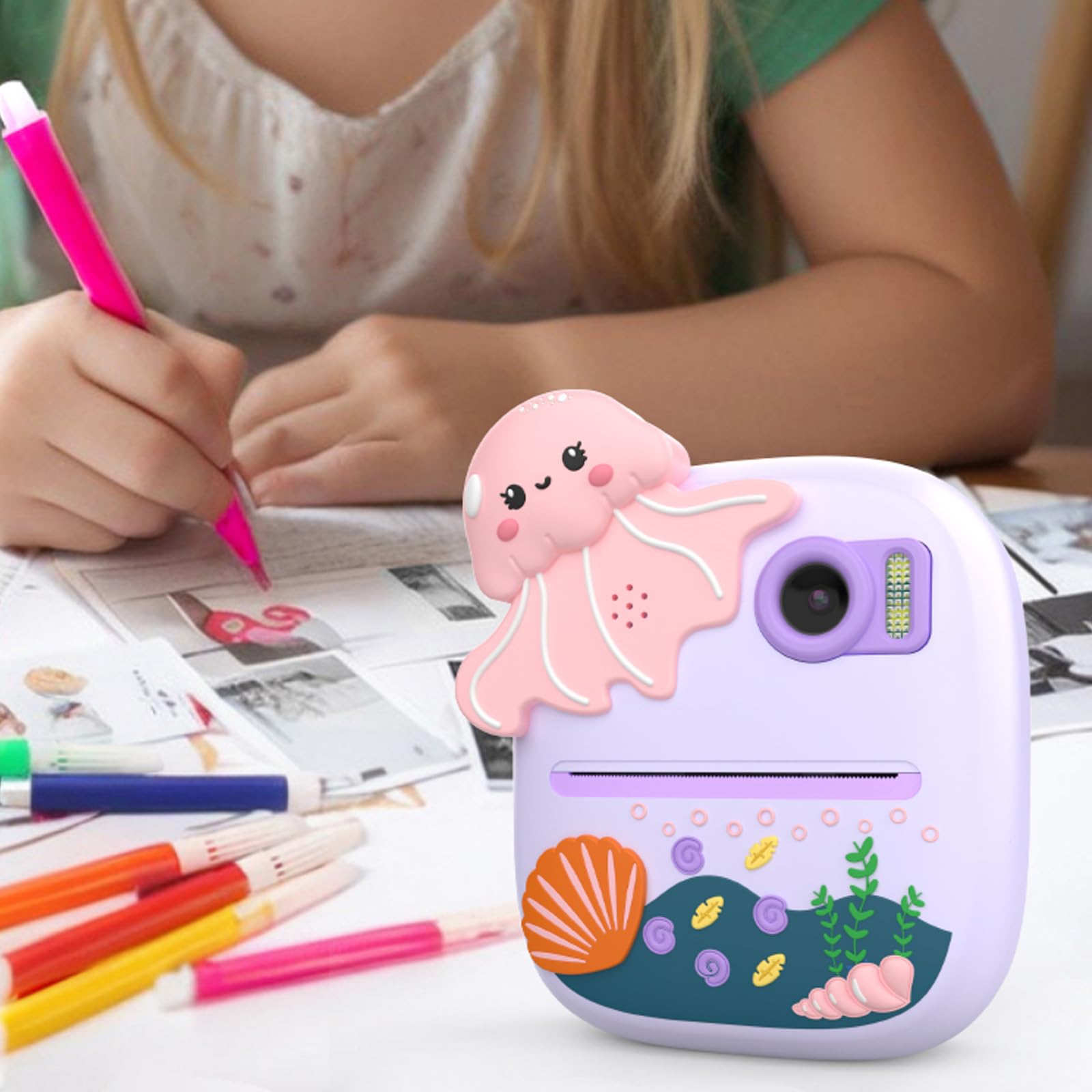 Bambini Macchina Fotografica Digitale Stampa Per Bambini Macchina Fotografica Stampa Video Giocattolo Stampa 1080P Video Temperatura Bambini Resistente