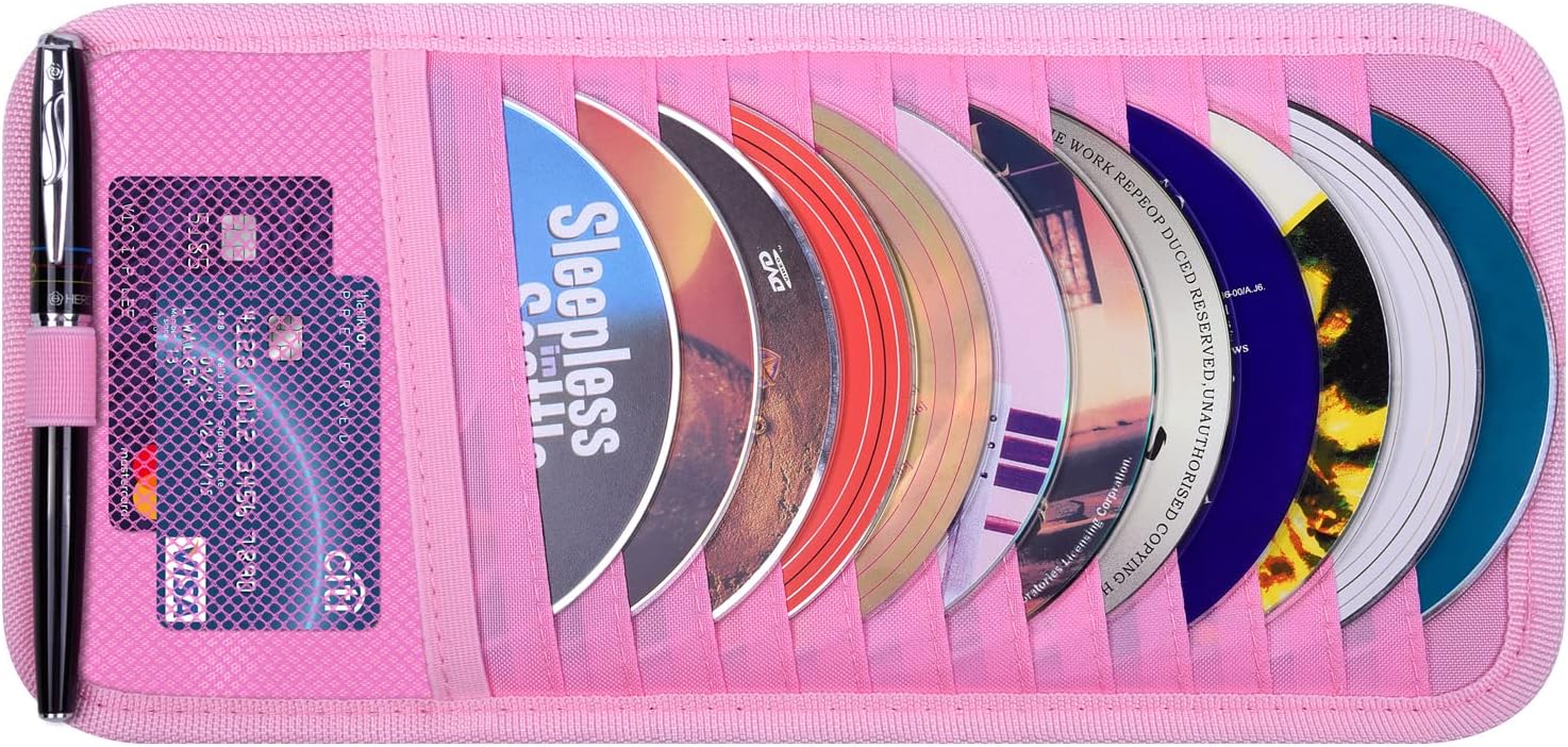 Car CD Case Holder, Wisdompro Vehicle Sun Visor Organizer