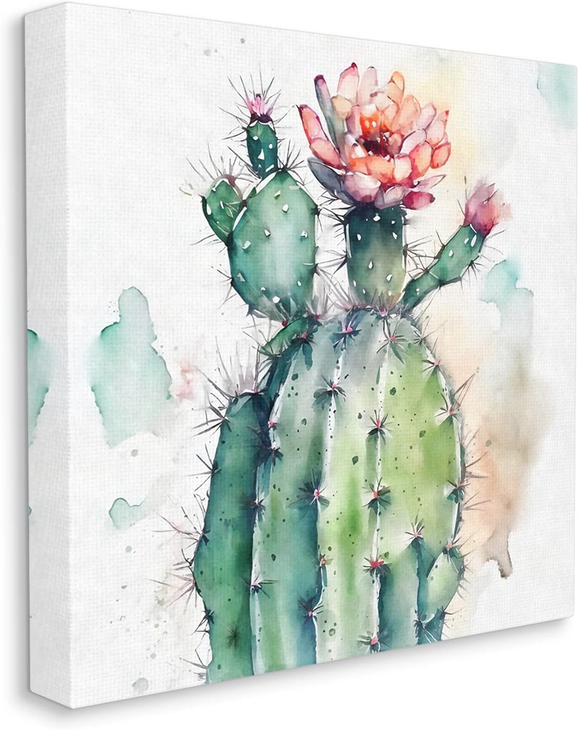 Stupell Industries Watercolor Cactus Desert Nature Canvas Wall Art, Design by Ziwei Li