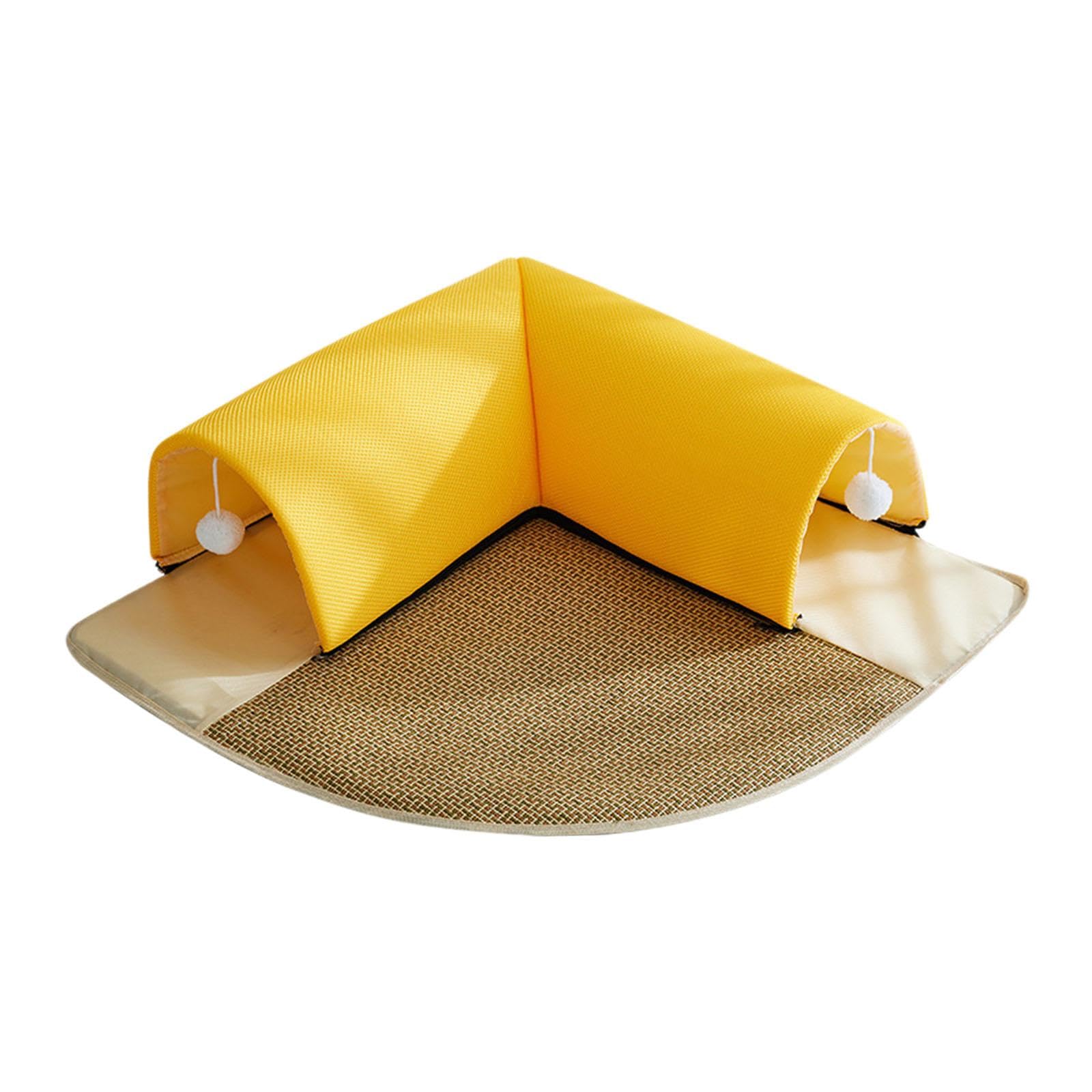 Cama para Gatos de Juego Tienda de Juegos Juguete Interactivo para Gatos, Nido para Gatitos, Tubo para Gatitos, Juguete para Gatos P, Amarillo