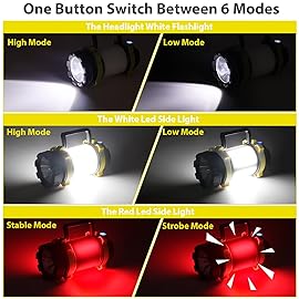 2 Pack Camping Lantern, Outdoor LED Camping Light, Rechargeable Flashlights with 1000LM, 6 Modes, 4000mAh Power Bank, IPX5 Waterproof Portable Emergency Camp Light for Hurricane Survival - Yellow