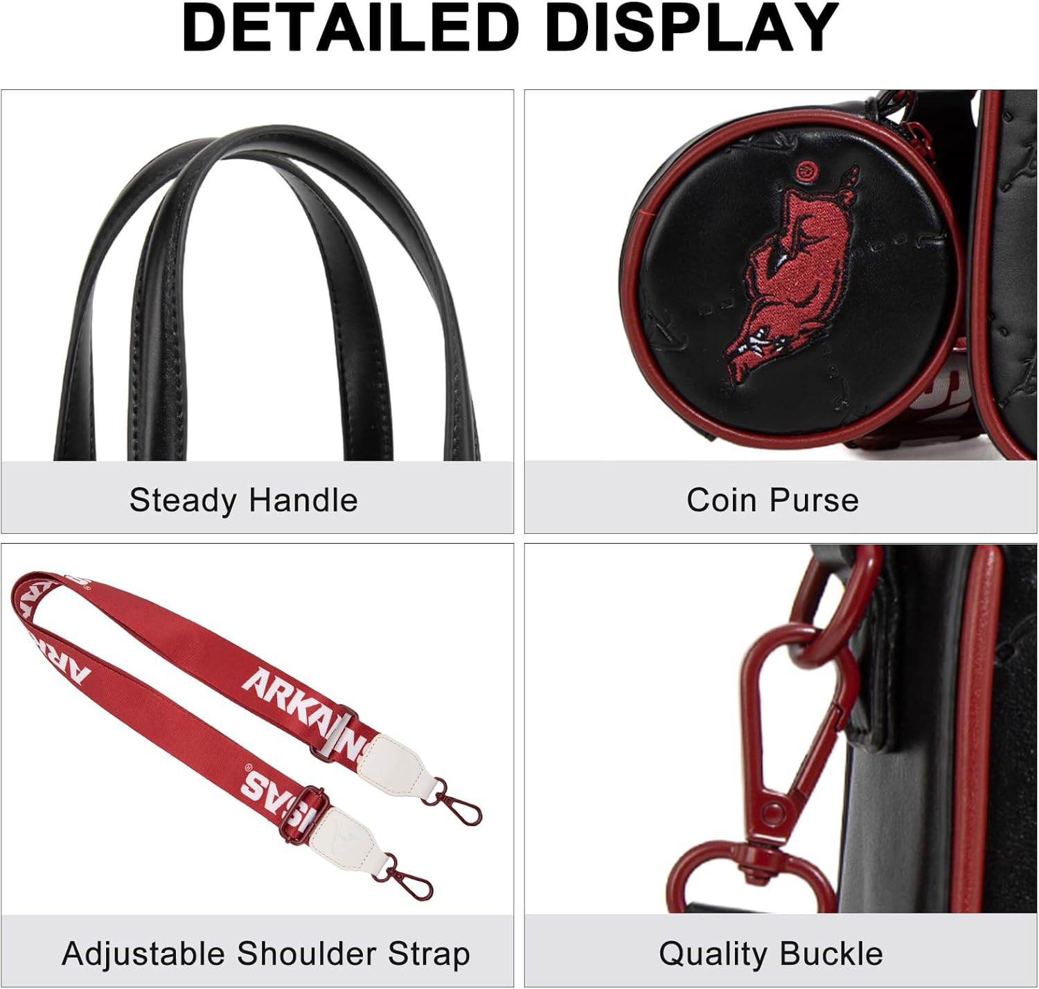 NCAA Crossbody for Women Purse & Removable Coin Purse, Crossbody Bum Bags with Adjustable Strap
