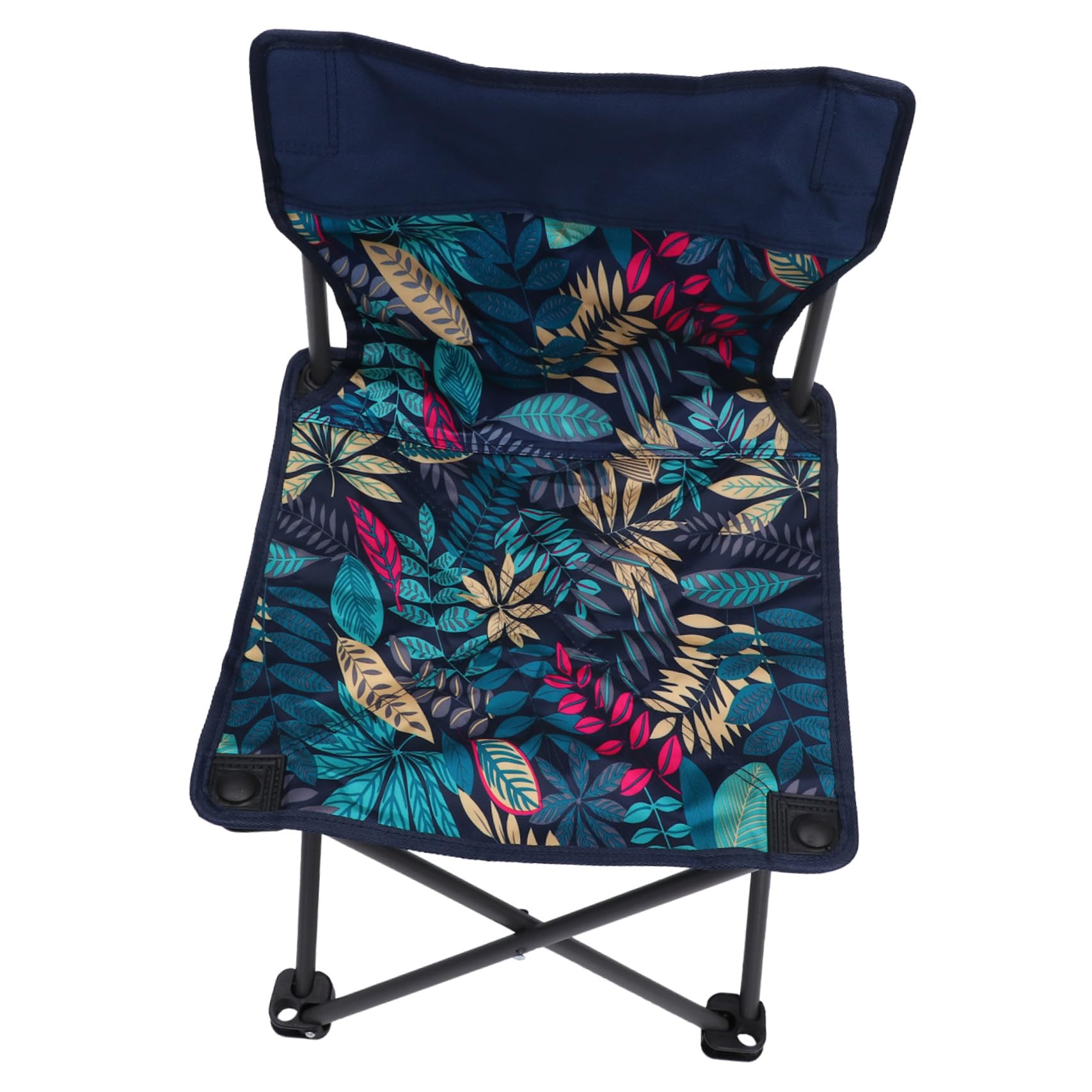 Chaise pliante de pêche bleu feuillage compacte et légère pour camping