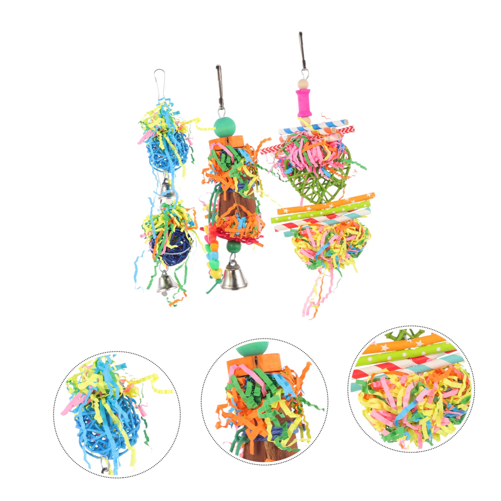 minkissy 16pièces Jouets à Mâcher pour Oiseaux Jouet Aléatoires pour Perroquets Et Petits Oiseaux Aux Morsures Et Sûr pour
