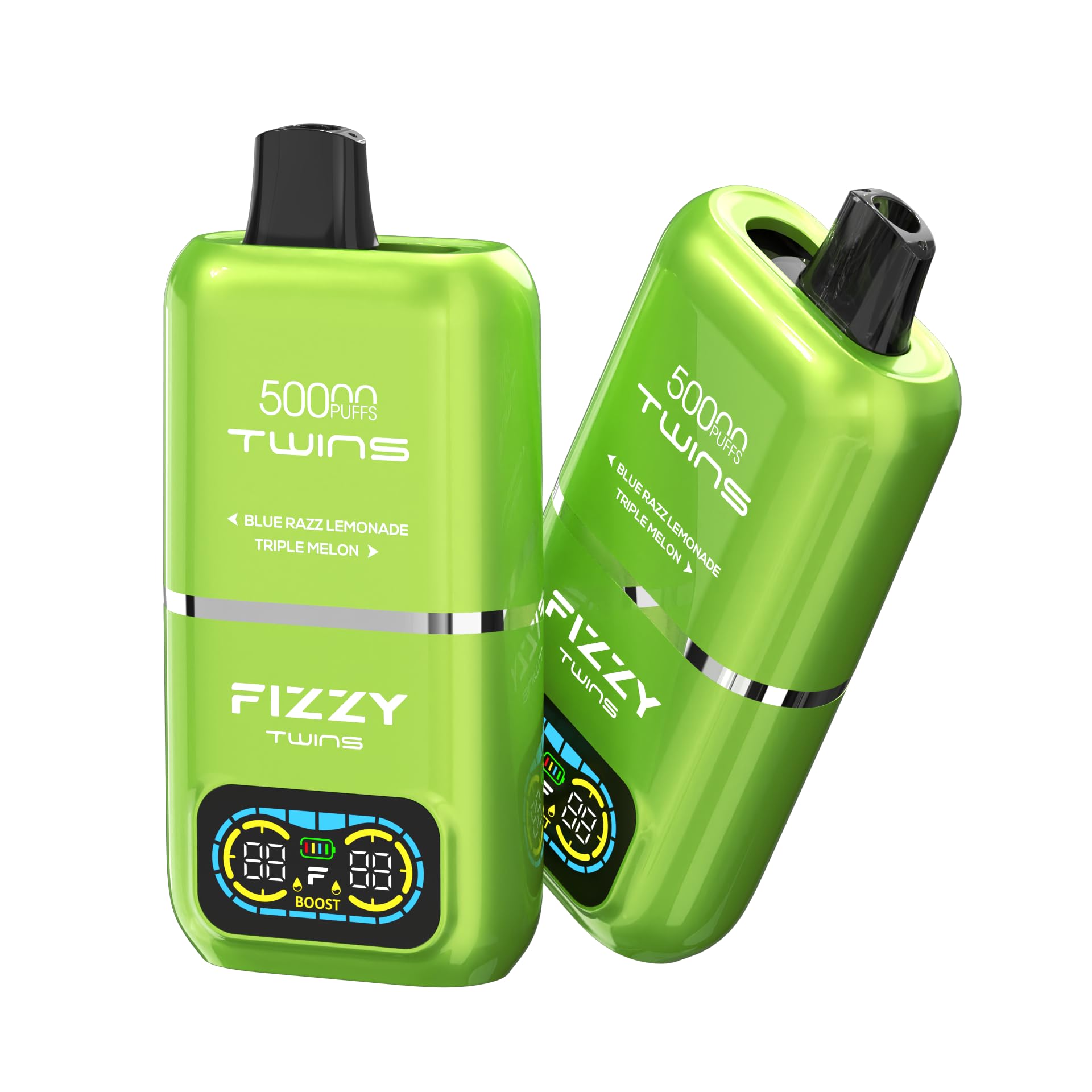 CBD&CBN 50%  お得な2本セット  使い捨てベイプ Amazon | メーカー公式｜Fizzy Twins 50,000パフ×2フレーバー切替型