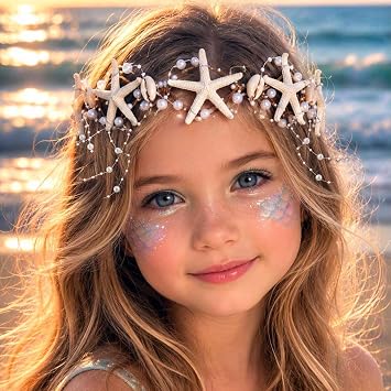 CASDRE Starfish Mermaid Headband Seashell Hair Accessories Headpiece for Women
