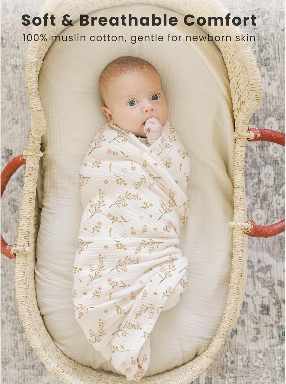 Baby Pucktuch Musselin Decke 3 Stück Große 100 x 100cm Babydecke-Baby Swaddle Decke Tücher,Weich Atmungsaktiv,Spucktücher,Puckdecke,Wickeltuch wesentliche Artikel für Babyparty (rosa)