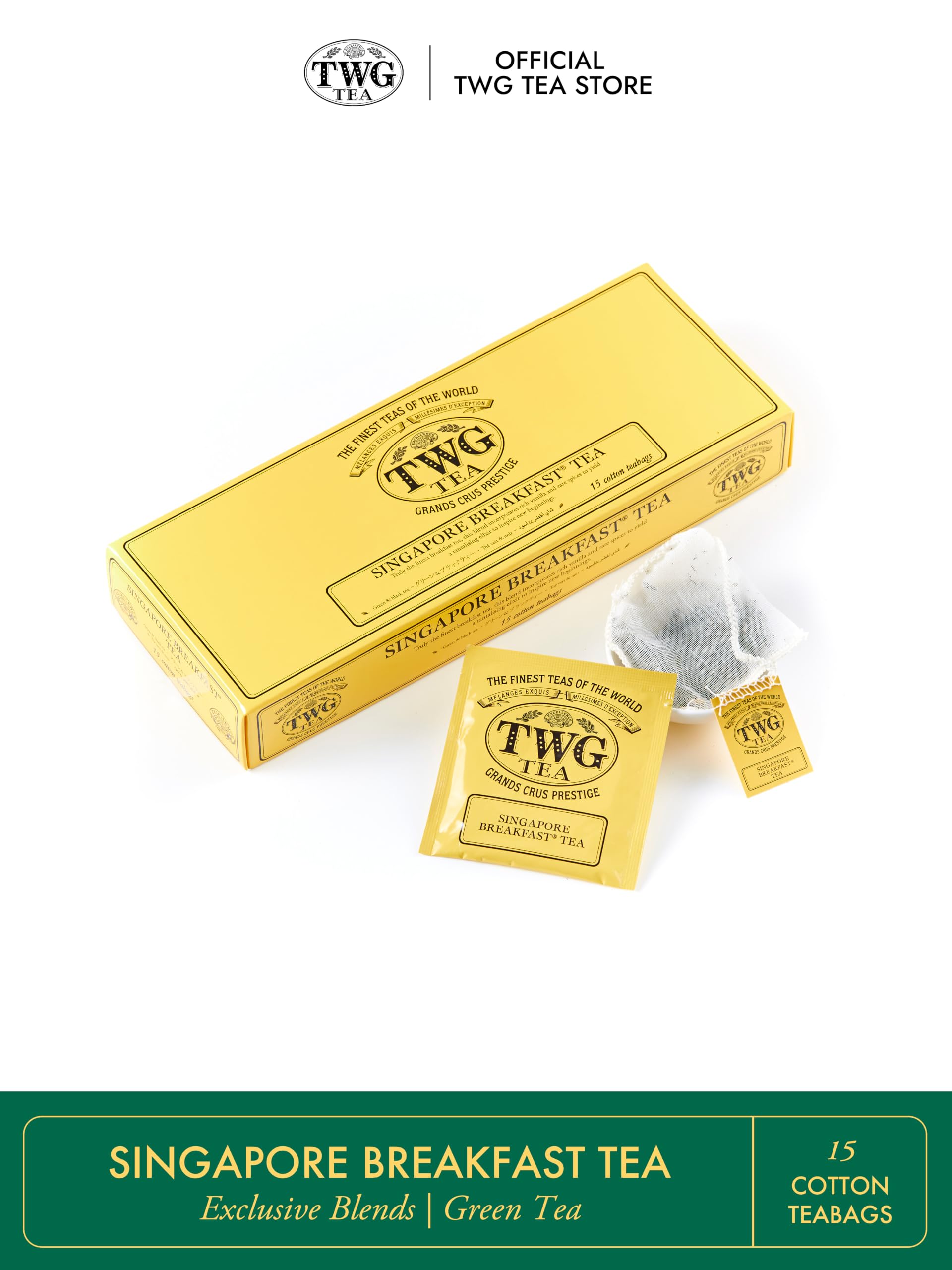 TWG Tea | Singapore Breakfast Tea, Black Tea & Green Tea Blend in