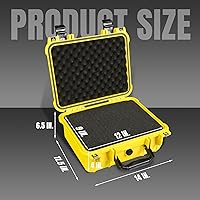 Vista 2 de 14x 11.5x 6.5 Inch Hard Case, Portable Weather Waterproof Protective Camera Case with Customizable Foam, Fit Use of Drones, Camera, Equipments