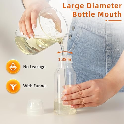 Miniatura 4 de VOOCAT Botellas exprimibles de condimentos, 8 onzas (8.5 fl oz), sin BPA, suministros de cocina, botellas exprimibles, dispensador de ketchup,