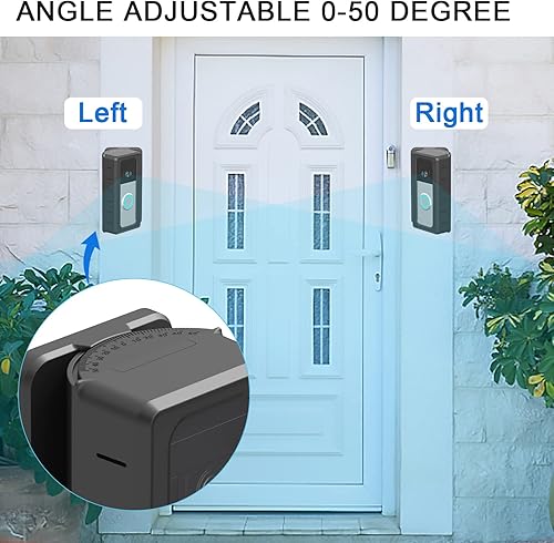 Miniatura 6 de Soporte adhesivo para timbre de puerta compatible con timbre de video 1/2/3/4 de ángulo ajustable para timbre de puerta, soporte de montaje no