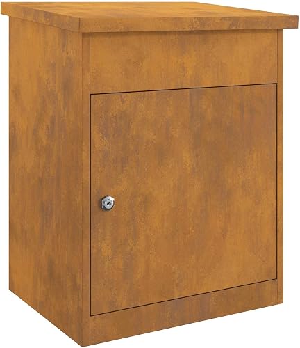 vidaXL Boîte de dépôt de Colis Rouillé 47,5 x 38 x 59 cm … - 1