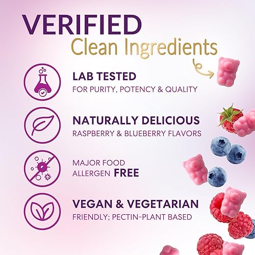 Miniatura 8 de Gomitas de vitaminas para el cabello con biotina de 5000 mcg de vitamina E y C para apoyar el crecimiento del cabello, vegetarianas de primera