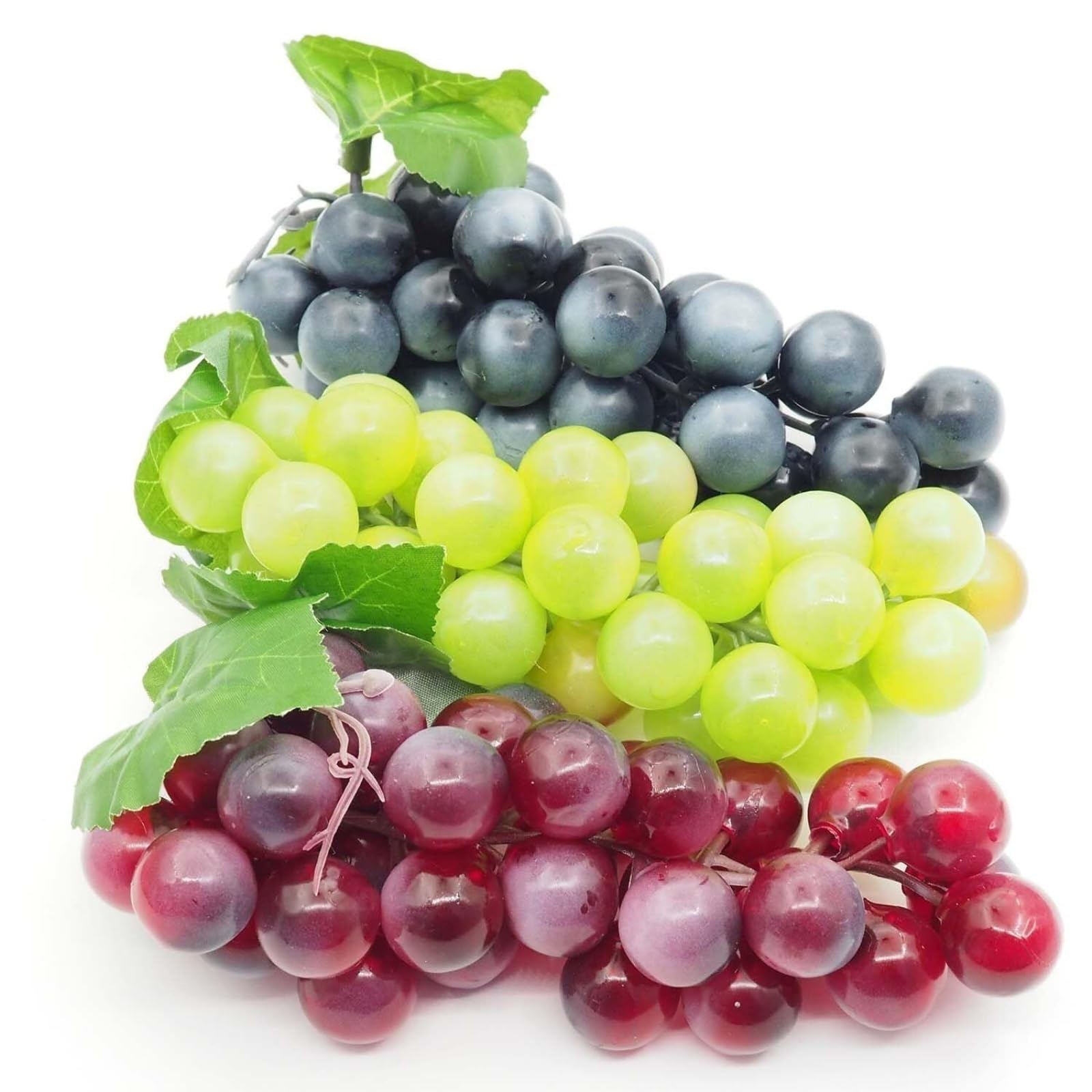 CVdrtyED Reusable Artificial Fruit Display 3 Packs Of Artificial Grape Bunches, Simulated Fruit In Purple For Decoration Kitchen Ornaments