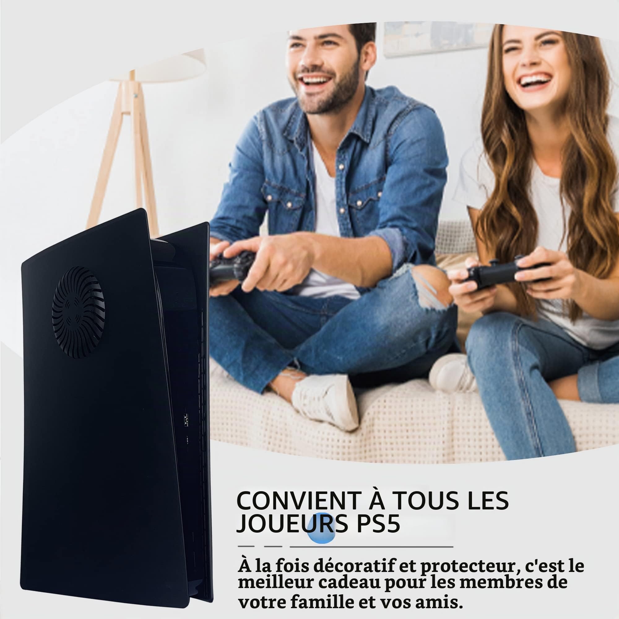 Façades pour P5 édition Digitale Panneau de Remplacement pour Digitale Console DOBEWINGDELOU Latéral Accessoires Protection Contre Les Rayures et la Poussière Boîtier ABS Noir