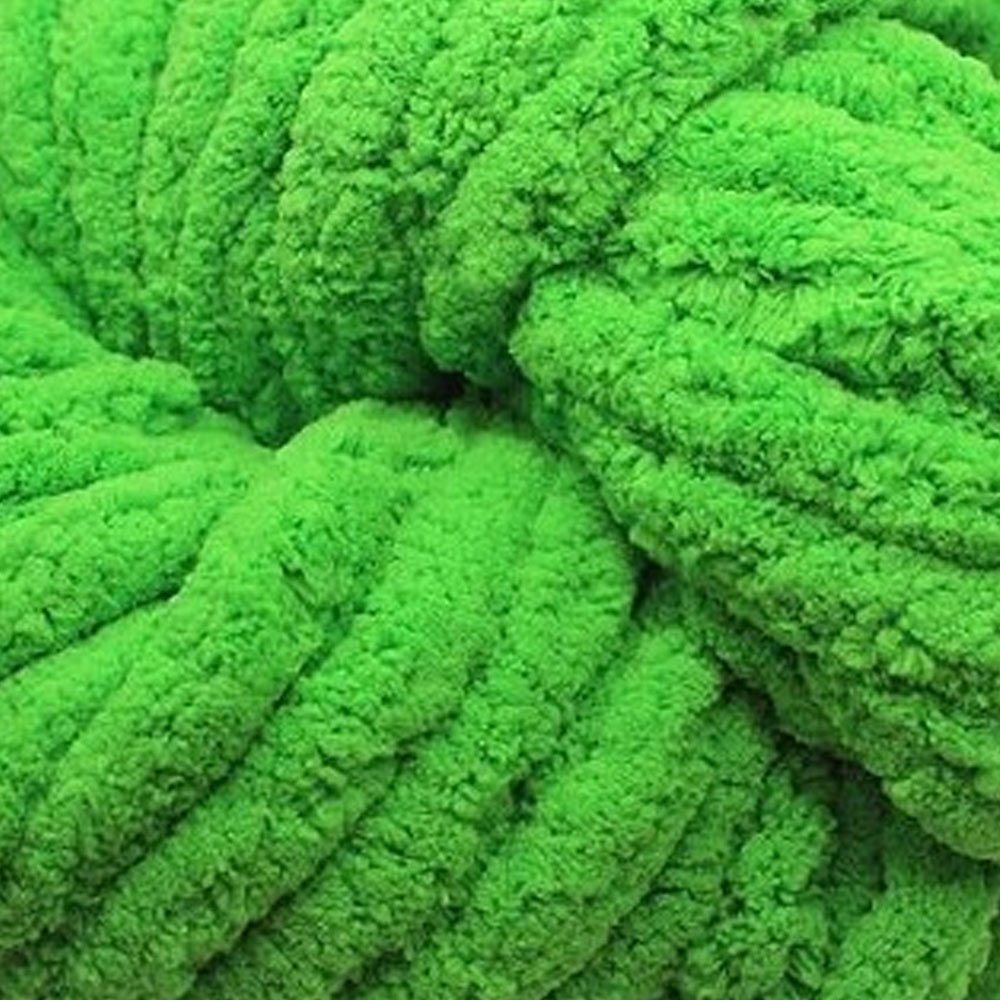 Green Chunky Chenille Yarn,4.4lbs/2kg Arm Knit Yarn,Soft Yarn 100% Polyester,Hand Knitting Yarn,Jumb