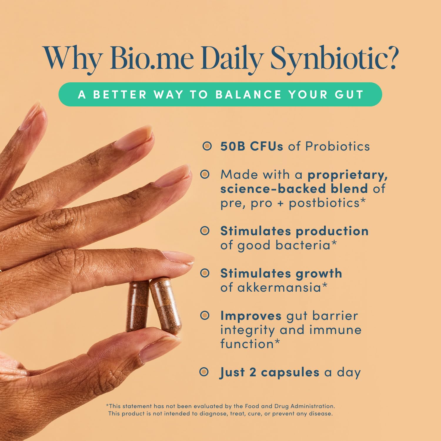 Bio.me Synbiotic 3-in-1, Prebiotics, Probiotics & Postbiotics - 30 Servings — Amazon image 4