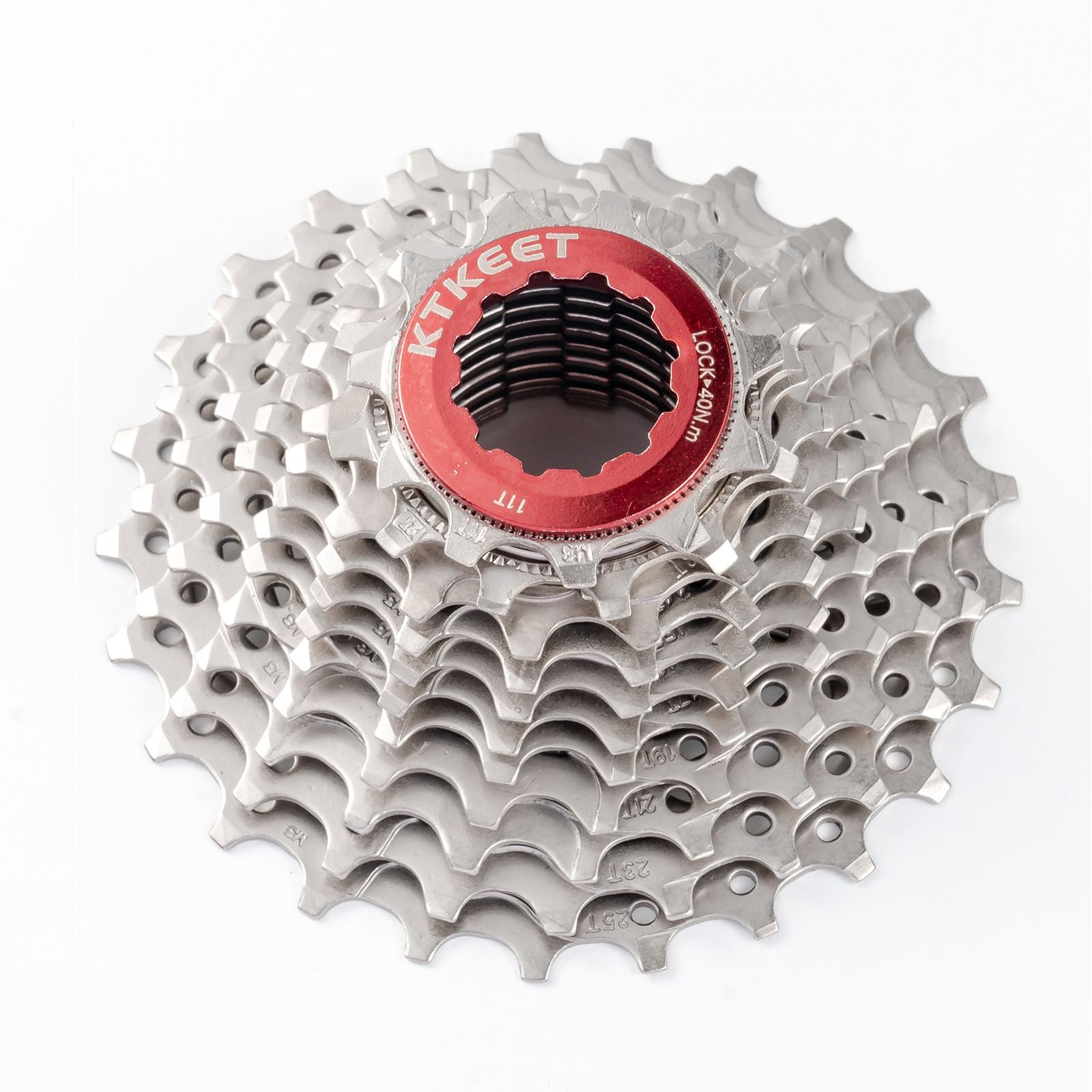 KTKEET 11-Speed Cassette 11-25T/28T/30T/32T/34T/36T/40T/42T/46T/50T/52T Mountain Bike/Road Bike Cassette 11-Speed Bicycle Cassette Sprocket Compatible with Shimano Ultegra XT Sunrace Sram (11-25T)