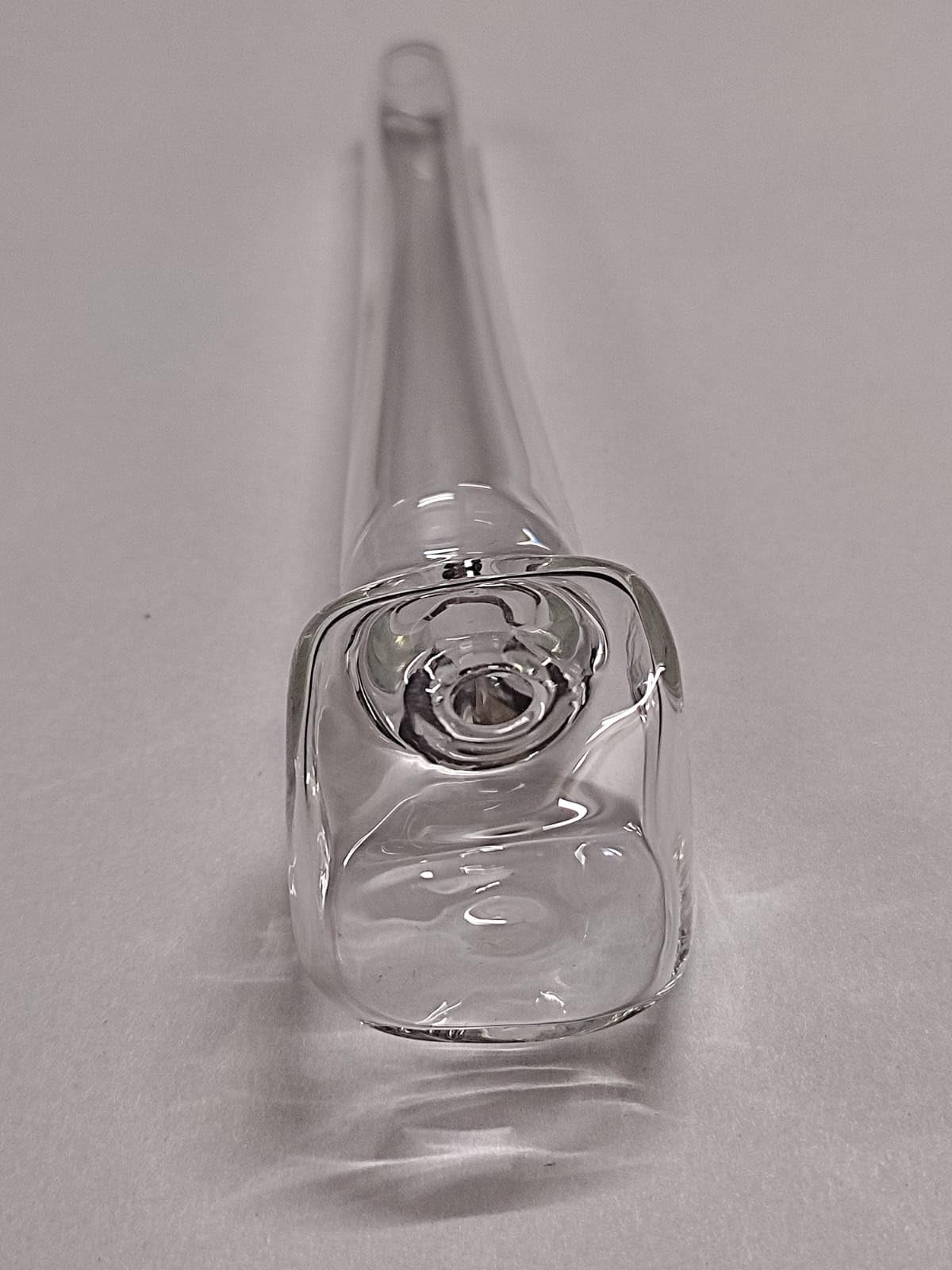 LEAHANA - I M Possible Glass Snorter Chillum Oil Burner White Glass Chillum Pipe