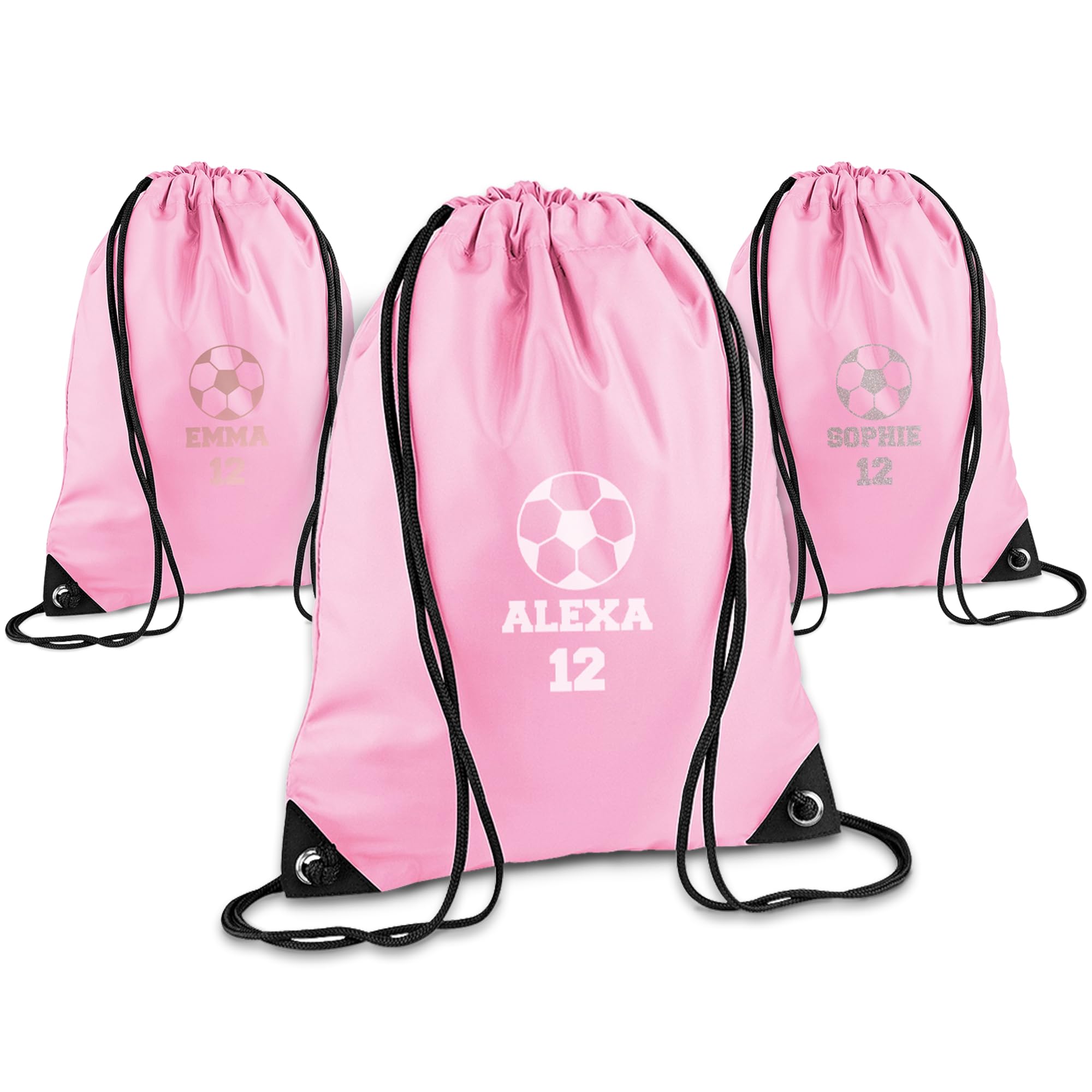 Print Maniacs Personalised Drawstring Bag for Kids Back to School PE Bag, Swim Bag with Name Ideal for Boys, Girls, Toddlers,and Primary School Students Perfect School Bag Pink