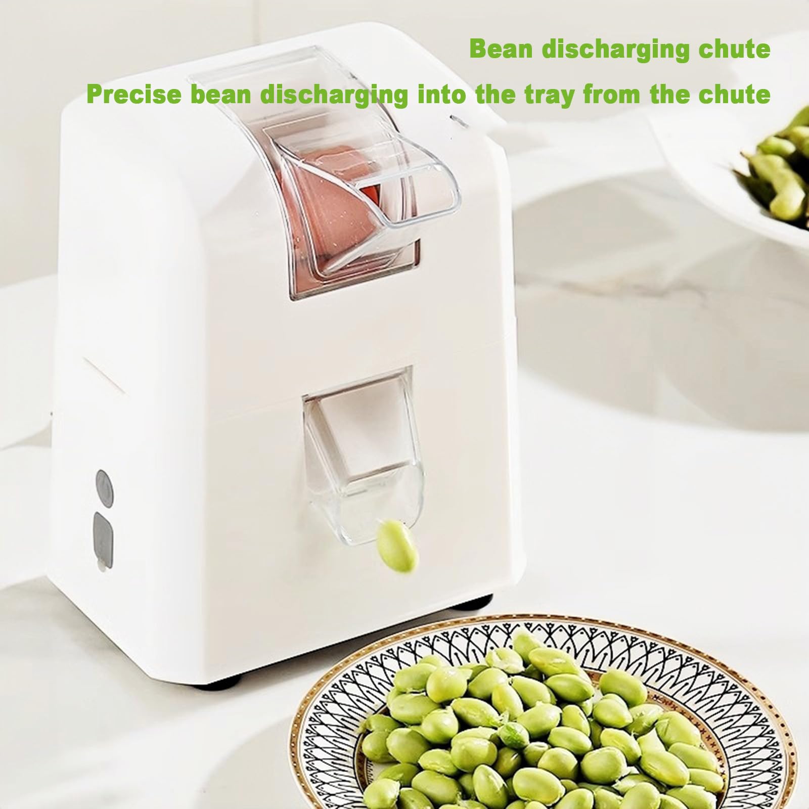 Vollautomatische Erbsenschalenmaschine, 3 kg/h hohe Leistung mit Typ-C-Schnellladung, geringer Bruch für den Heimgebrauch, perfekt für Edamame und Erbsen
