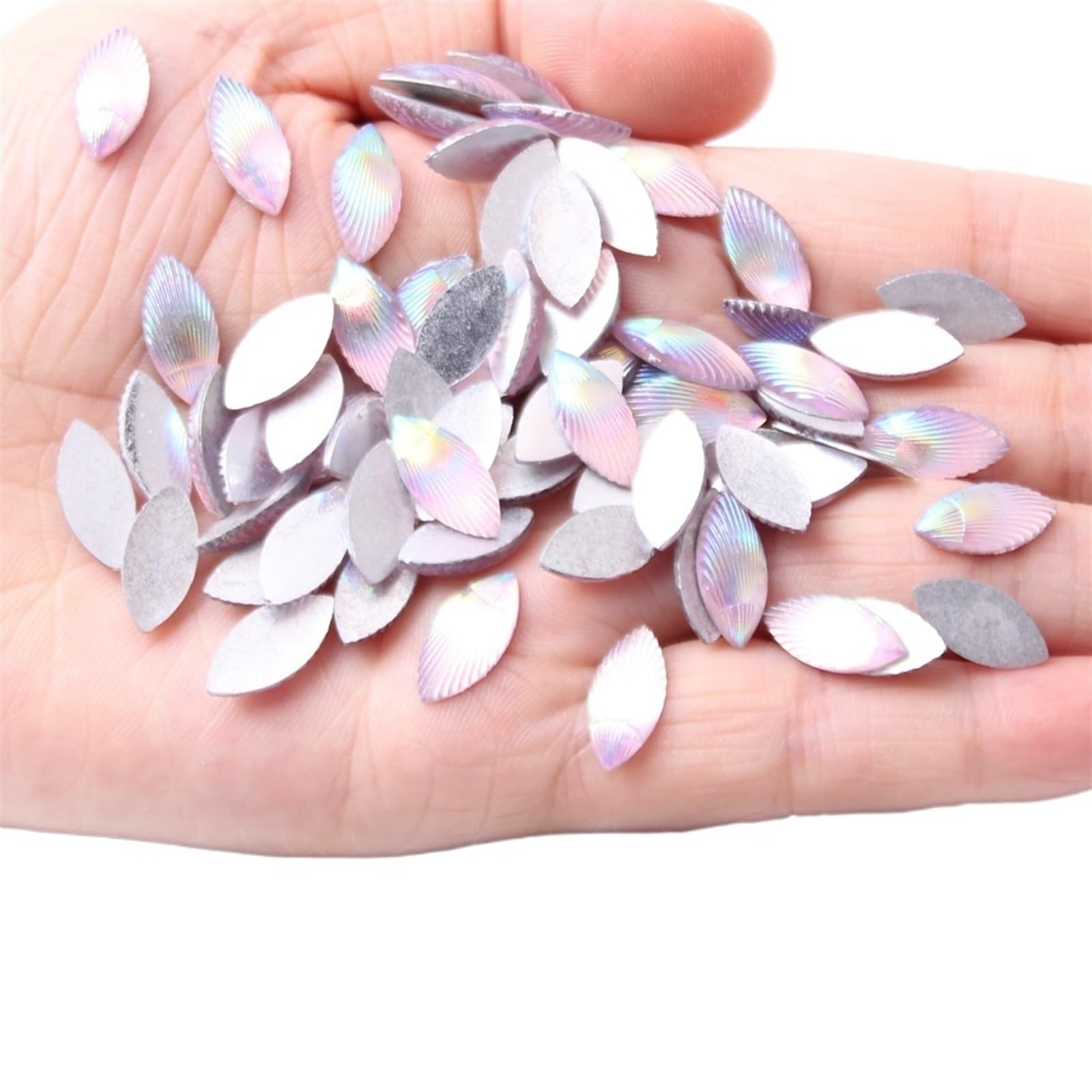 Accesorios de cabello hechos a mano con diamantes de resina de base plana AB