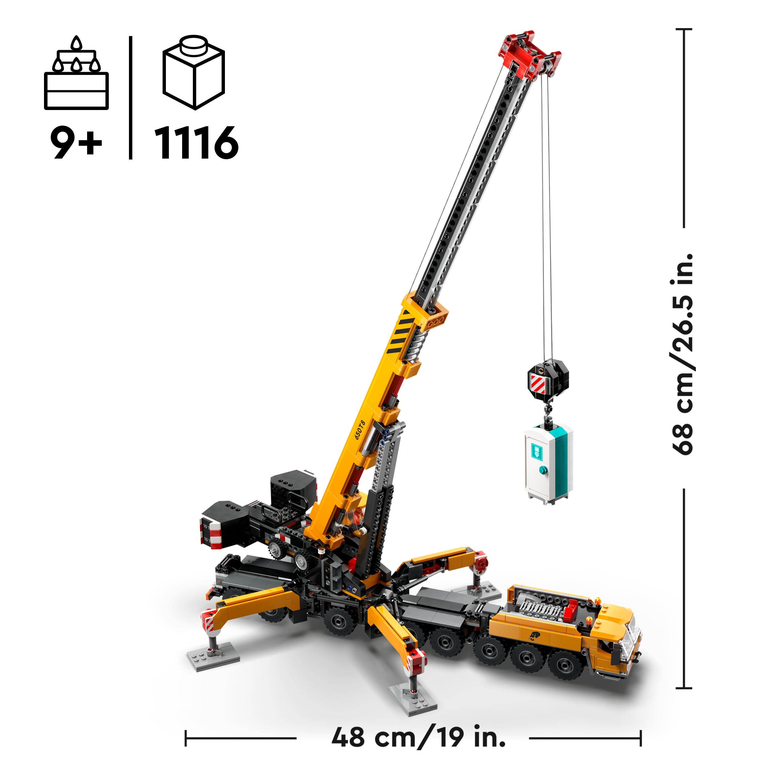 LEGO City Kran & Bagger, Baustellen Bundle mit Mobiler Baukran (60409) und Raupenbagger (60420), LEGO Fahrzeuge Kombi-Set ab 9 Jahren - LEGO City Neuheiten 2024