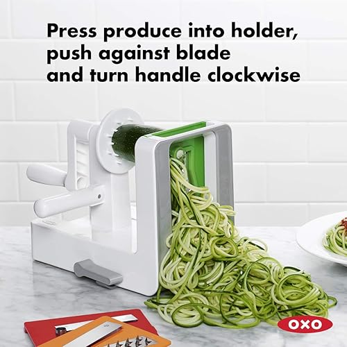 Miniatura 7 de OXO Good Grips - Espiralizador de mesa de 3 cuchillas con succión fuerte