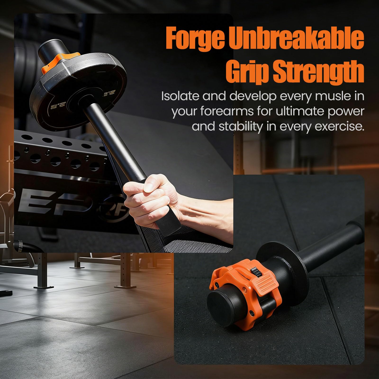 Renforcement de l'Avant-bras Barre de 50 mm pour Renforcer le Poignet et l'Avant-bras Barre de Curl de 40,5 cm Barres de Poignet Exerciseur de Force de Préhension pour Salle de Sport et Maison