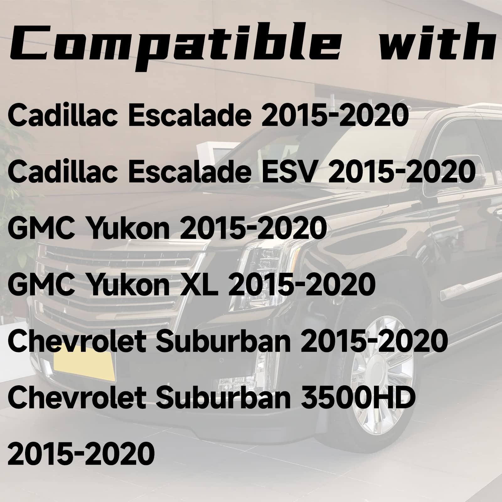 DIMEANI Door Pillar Trim Molding Window Trim Cover fit for Cadillac Escalade ESV Chevrolet Suburban 3500HD Chevy Tahoe GMC Yukon XL 2015 2016 2017 2018 2019 2020, Driver&Passenger Side 926-241 242