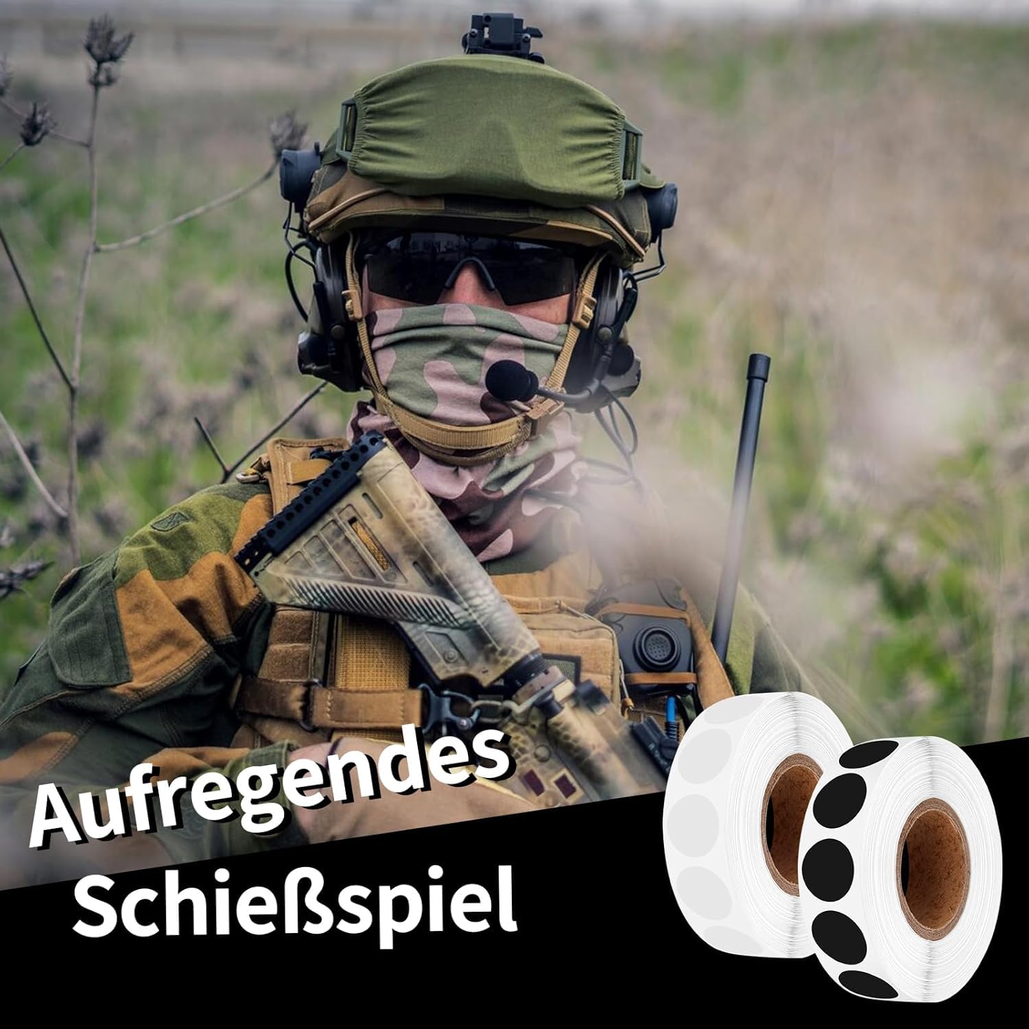 BEIMEIII 3000 Stück Schusspflaster Schwarz Weiss Schießsport Zubehör Klebepunkte 20 mm Sportschützen Durchmesser Sportschützen Zubehör Runde Aufkleber für Schießsport Schützenverein Schützenscheibe