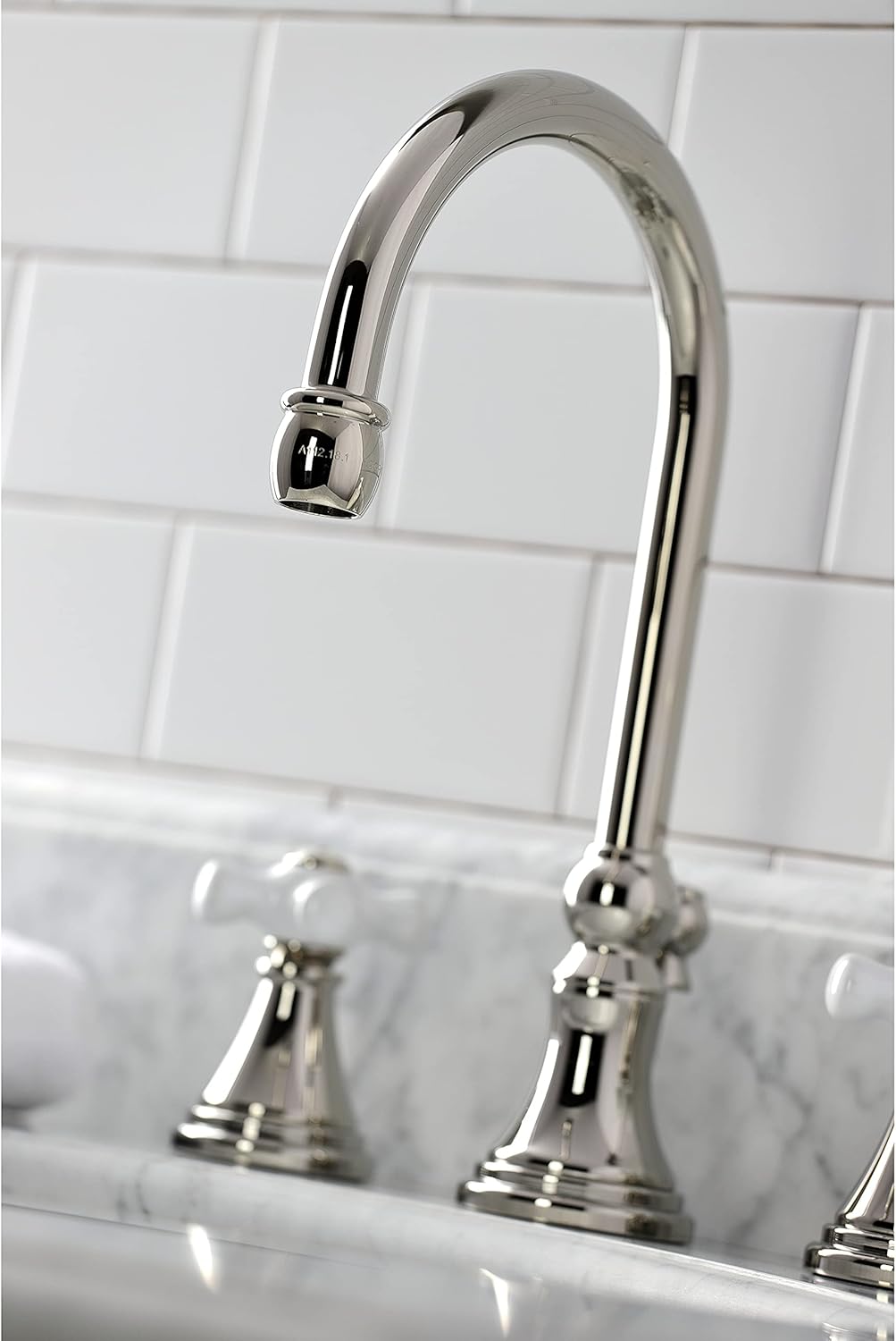 Kingston Brass KS2986PX Governor Widespread Bathroom Faucet, Polished Nickel