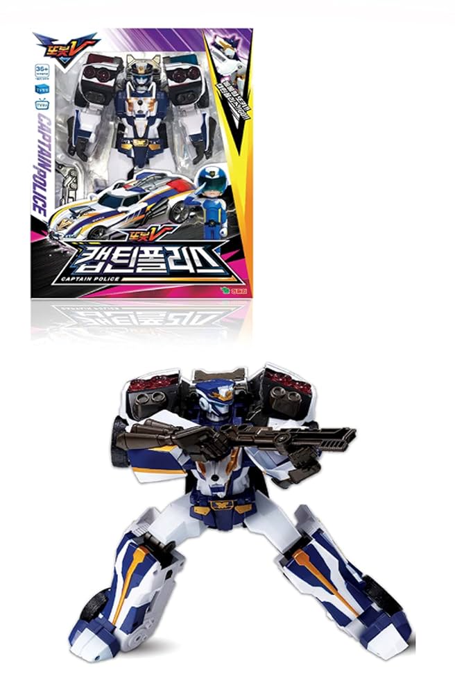 韓国 ロボット 玩具　トボットV TobotV キャプテン ポリス Amazon.co.jp: Youngtoy TOBOT V キャプテンポリス ロボット