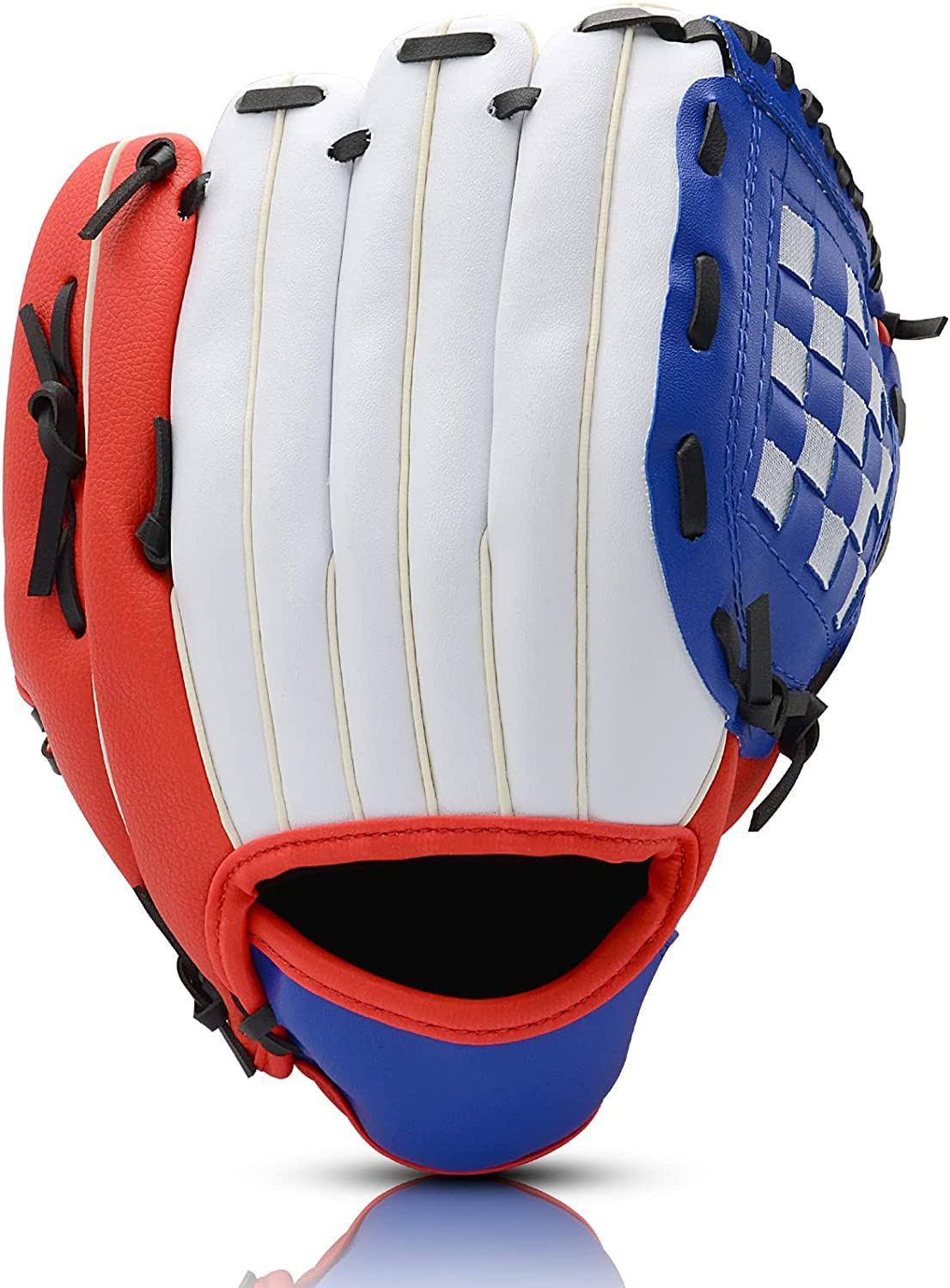Rękawica baseballowa Zestaw rękawic baseballowych i piłek dla dzieci młodzieży dorosłych, rękawica softballowa, rękawica baseballowa rękawica lewa ręka, narzuta prawostronna (rozmiar: 32,5 cm)