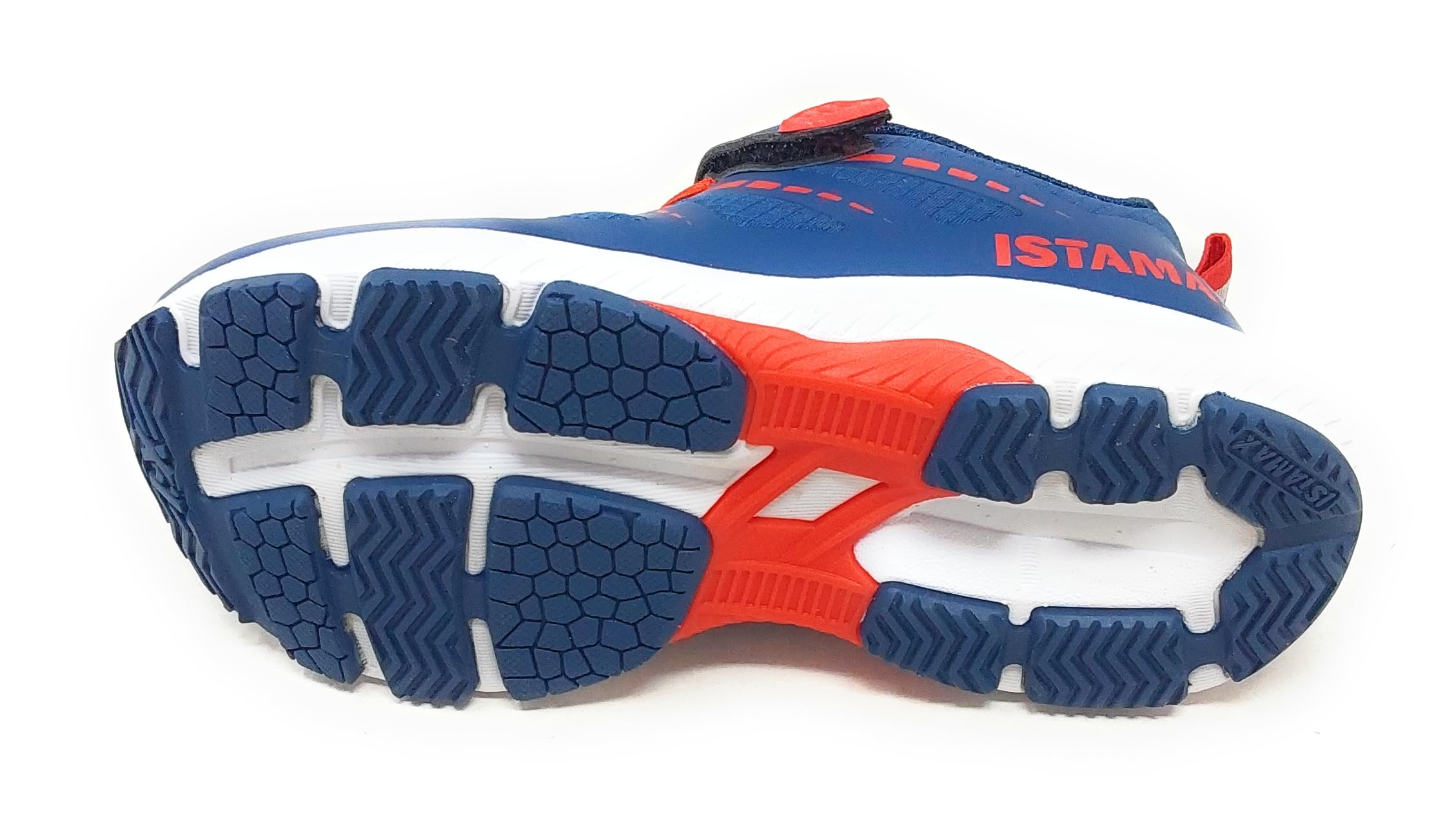 Scarpe Sportive Bimbo,a Strappo,Blu Rosso,Mesh Traspirante Antipioggia,Modello IMAA3805