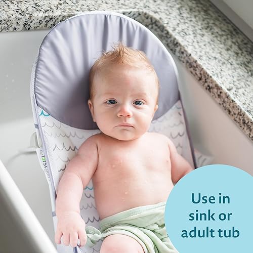 Miniatura 3 de The First Years Sure Comfort - Bañera plegable para bebé, bañera de bebé a niño, asiento antideslizante, para uso en fregadero o bañera