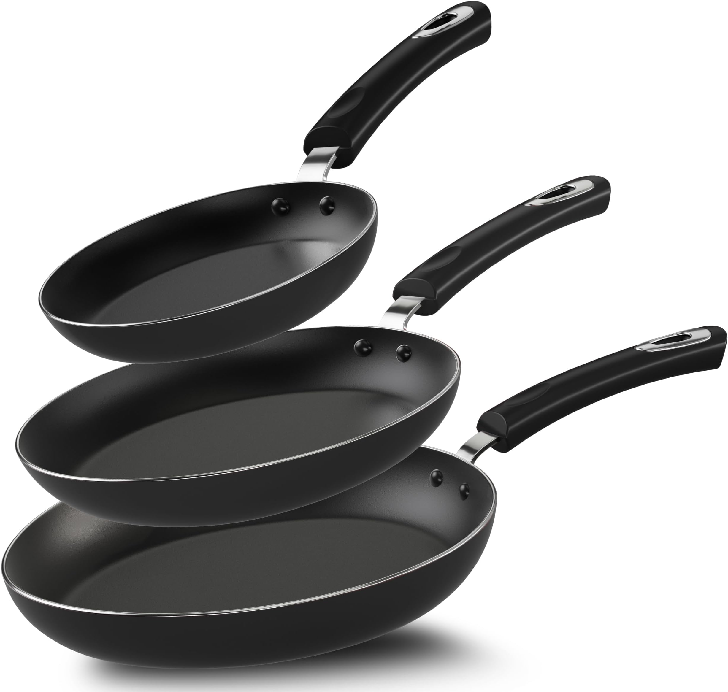 Utopia Kitchen Nonstick Frying Pan Set - 3 Piece Induction Bottom - 8 Inches, 9.5 Inches and 11 Inches