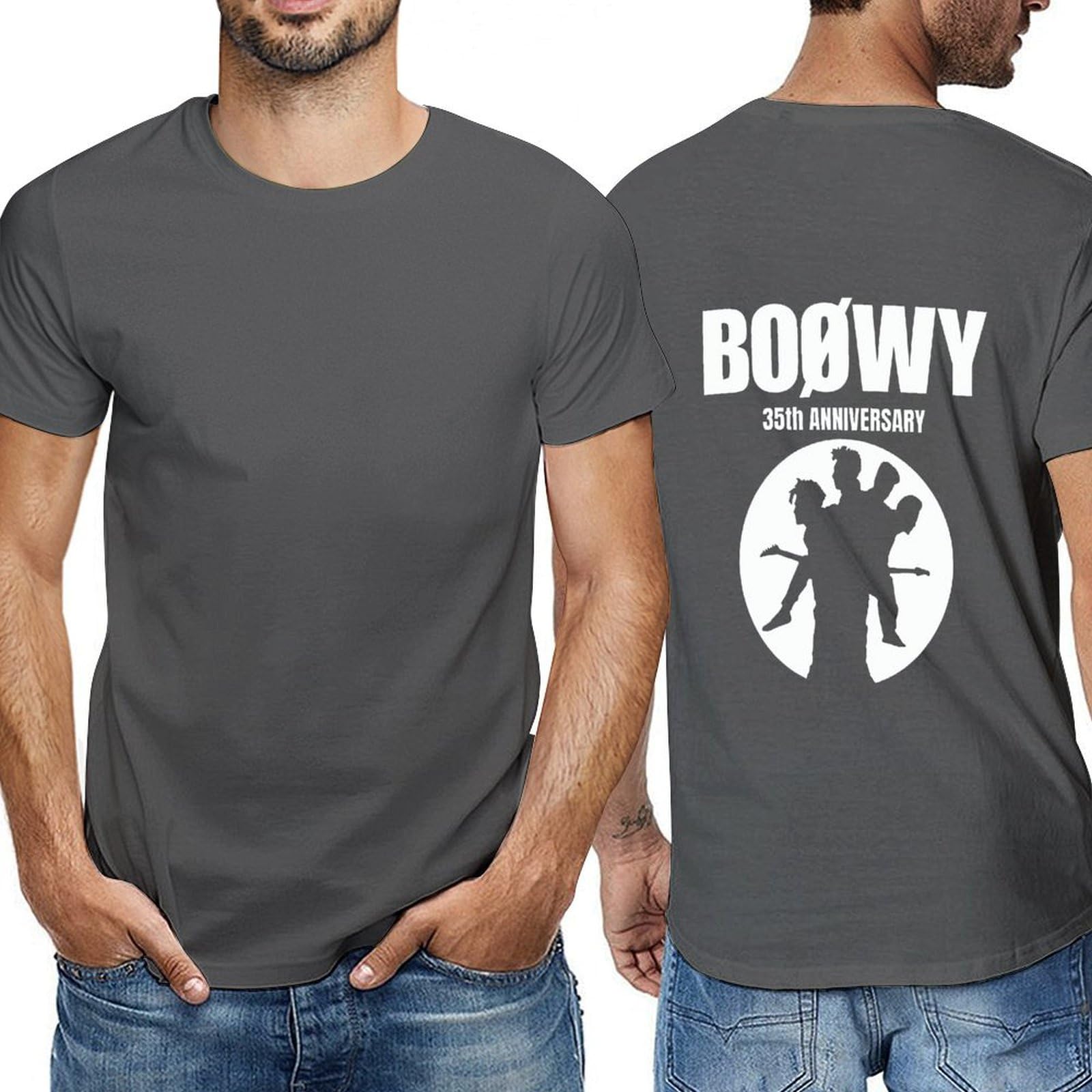 Amazon.co.jp: Tシャツ メンズ ボウイ Boowy BOØWY 半袖 ロゴ T ロンT