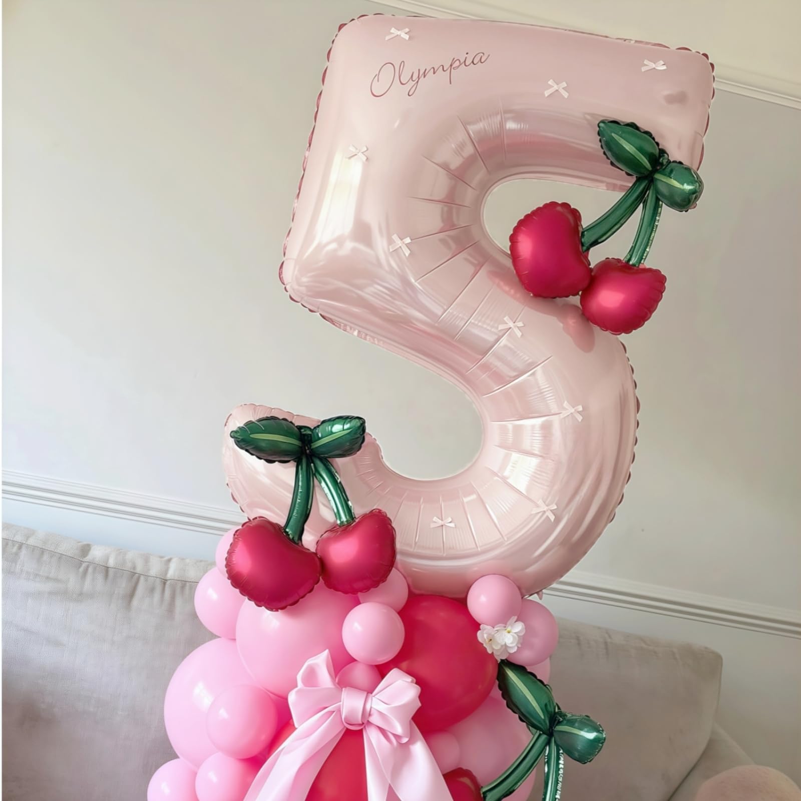 2 globos de 40 pulgadas, globos grandes de aluminio rosa bebé número 2, decoración de fiesta de cumpleaños, helio mylar rosa claro, autoinflables, dos globos para niñas y niños, decoración de