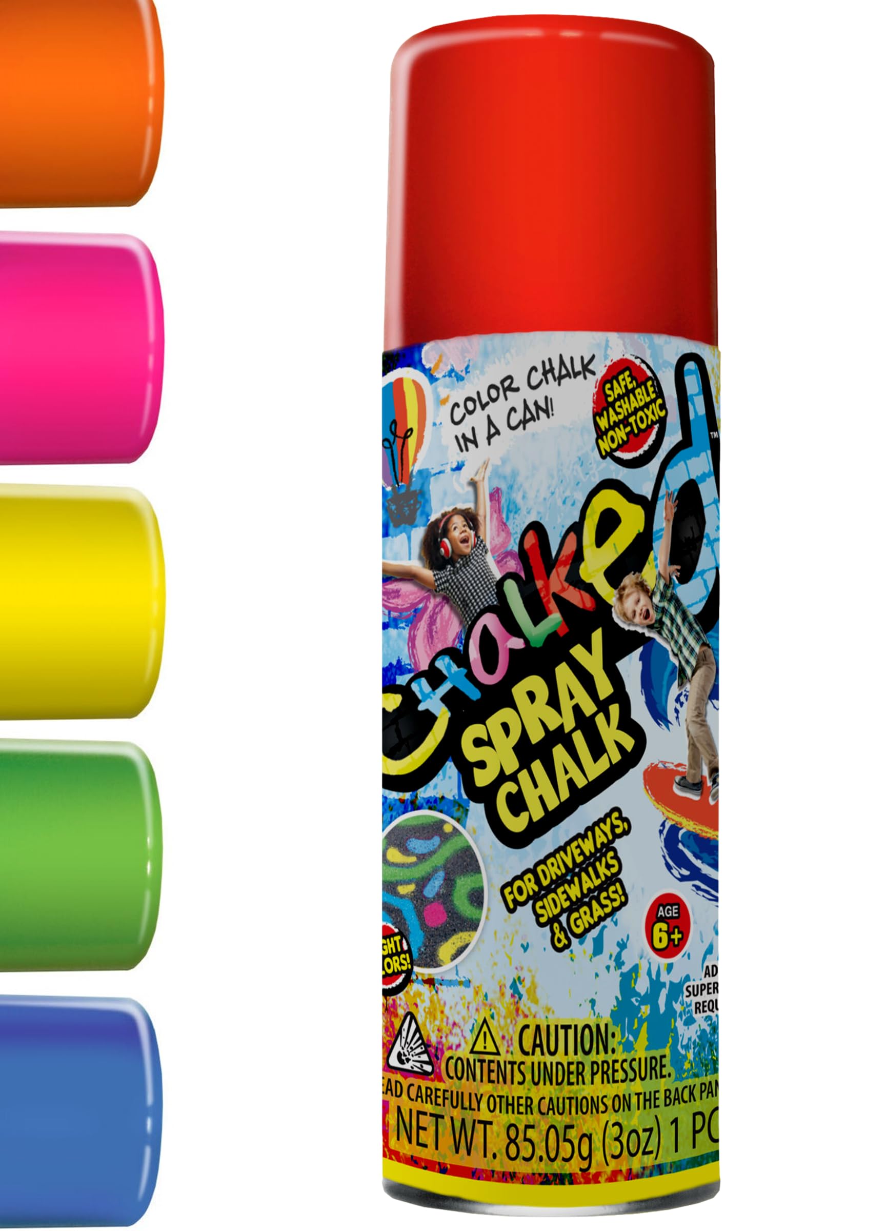 JA-RU Sidewalk Chalk Spray (24 Cans Assorted) Kids Driveway, Yard 3525-24