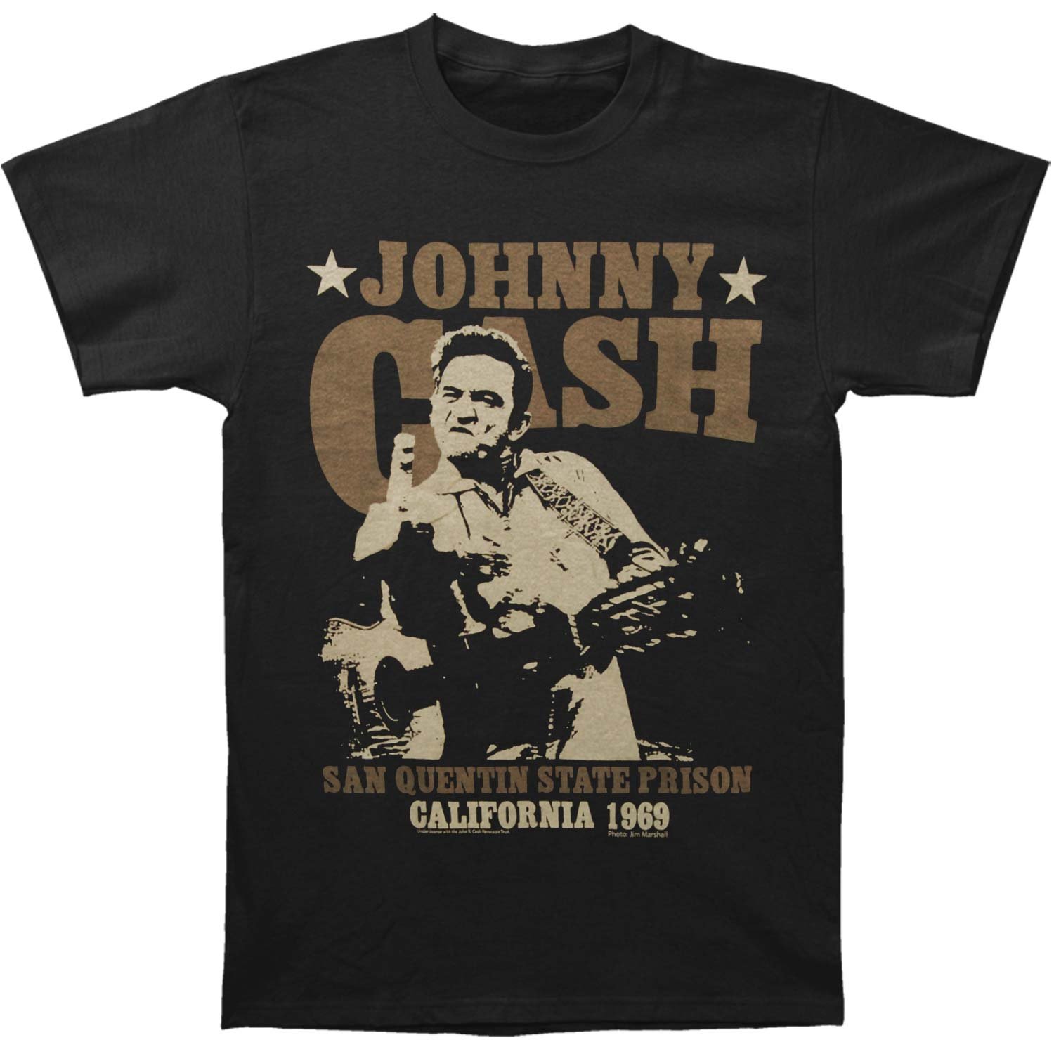 Johnny Cash San Quentin Stars T-Shirt Large