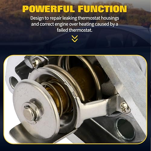 Miniatura 4 de OCPTY Carcasa de termostato para Nissan Pathfinder 2001-2012, para Nissan Frontier 2005-2016, para Nissan Xterra 2005-2015 El conjunto de carcasa